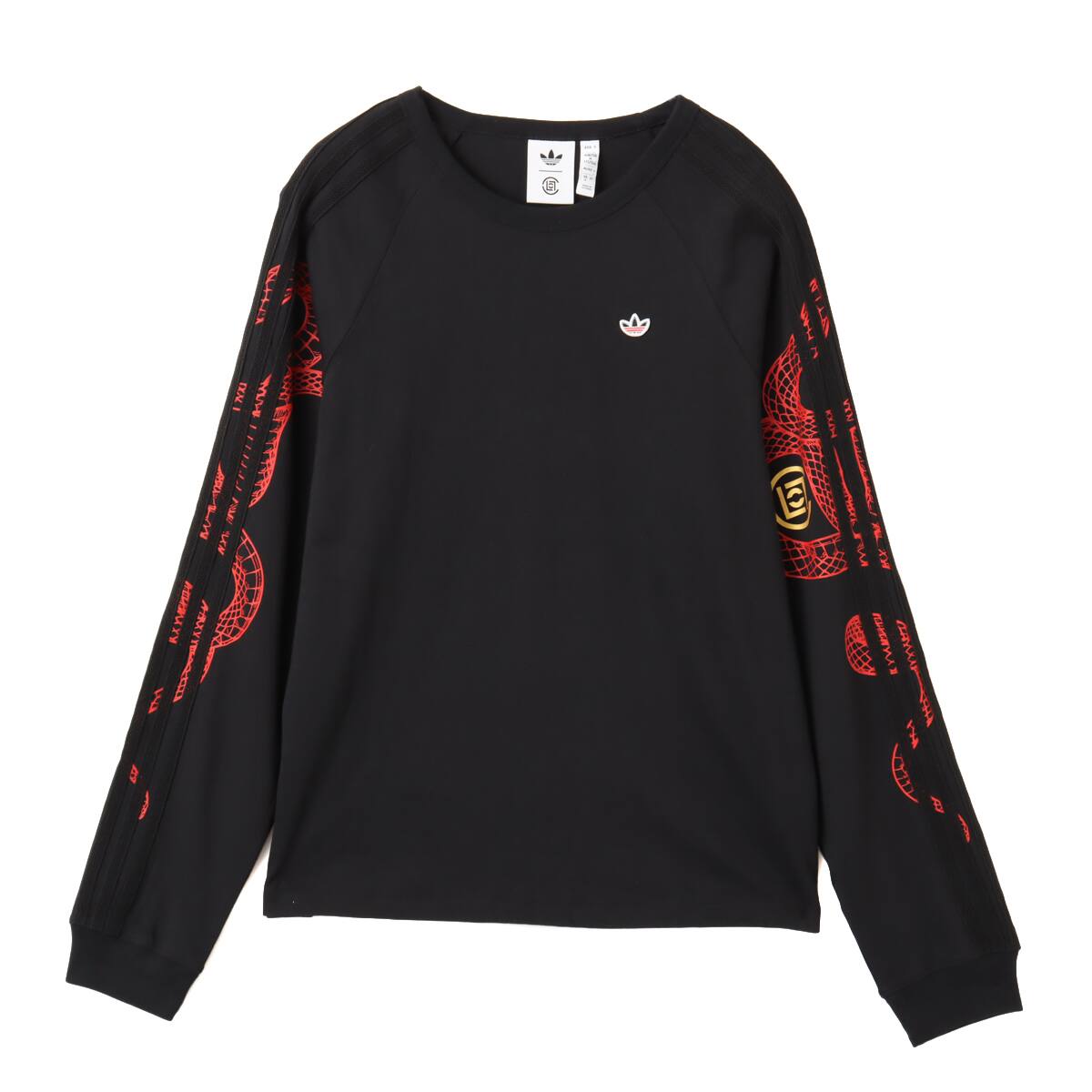 adidas CLOT RAGLAN LS ブラック（アディダス クロット ラグラン