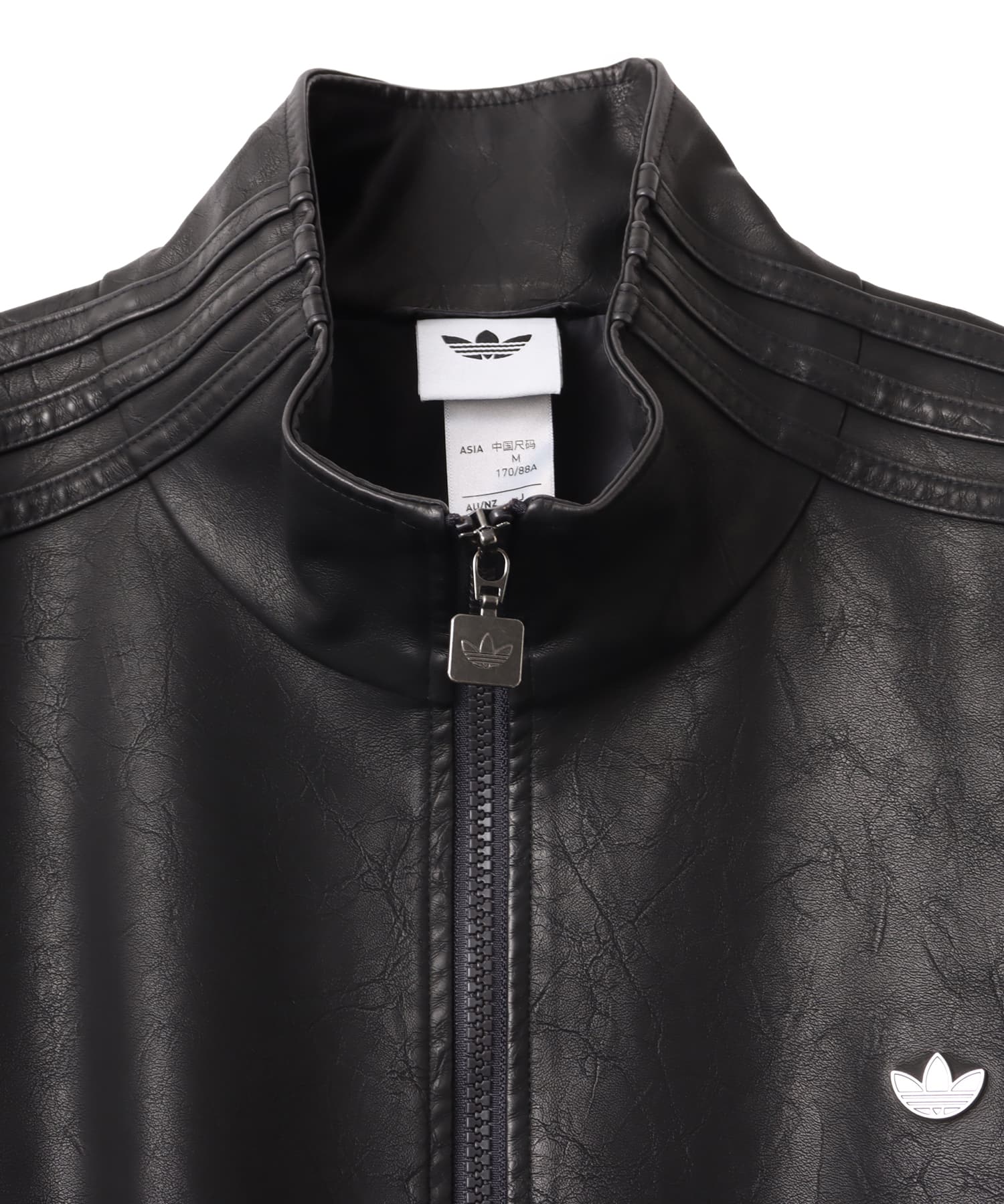 adidas PLEATHER FIREBIRD OVERSIZED TRACKTOP ユーティリティブラック