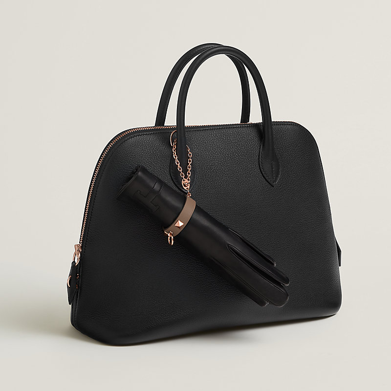 HERMÈS エルメス ブラック 指なしグローブ 8½ 黒 ドライビンググローブ