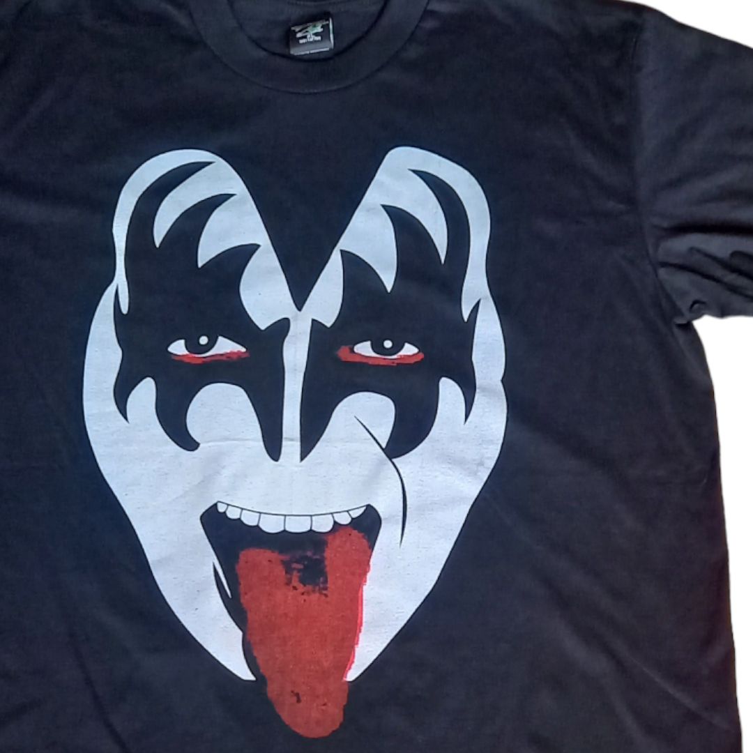 HOLOUBEK KISS キッス ジーンシモンズ イラスト Tシャツ バンドT 古着