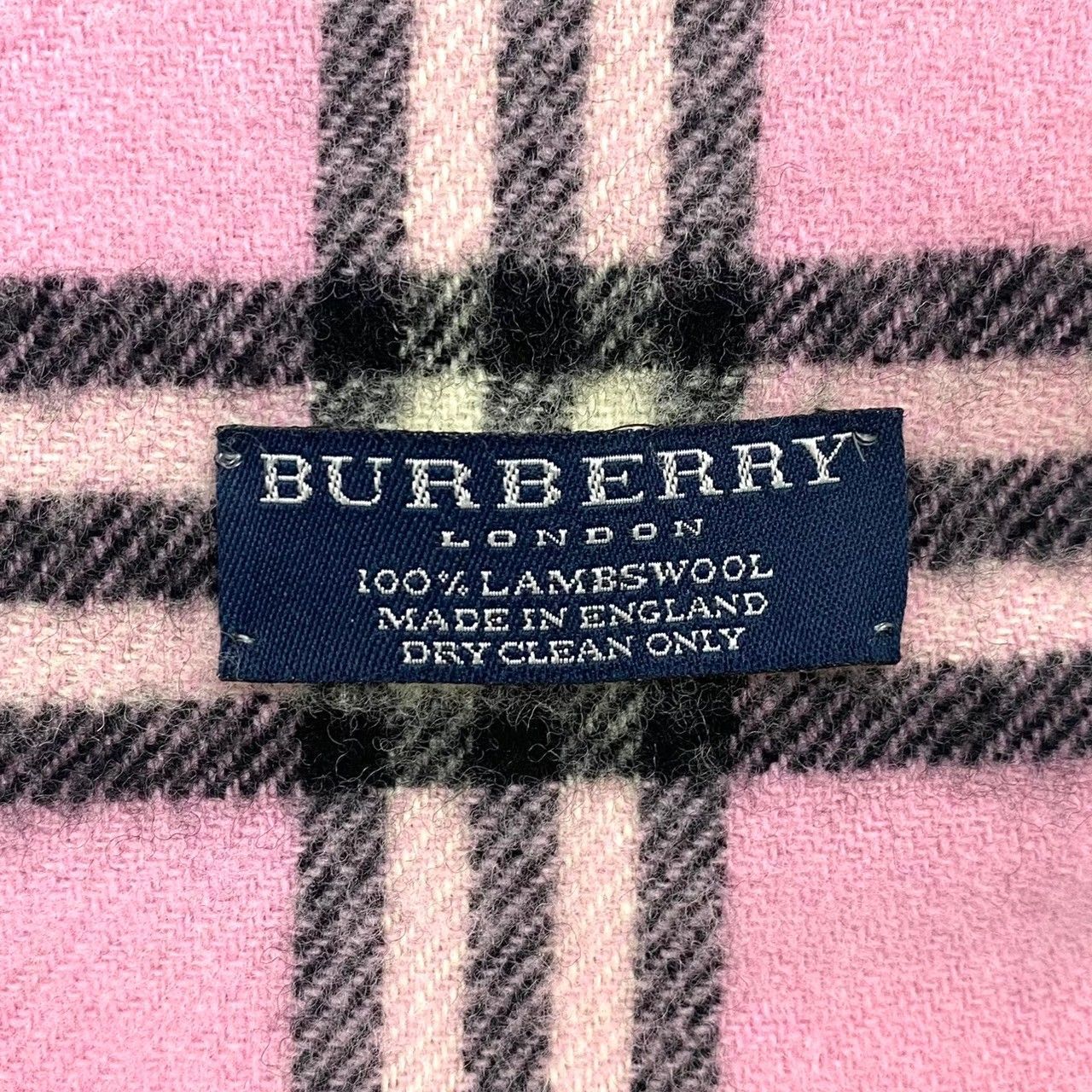 BURBERRY ノバチェック ピンク マフラー カシミヤ100% イングランド