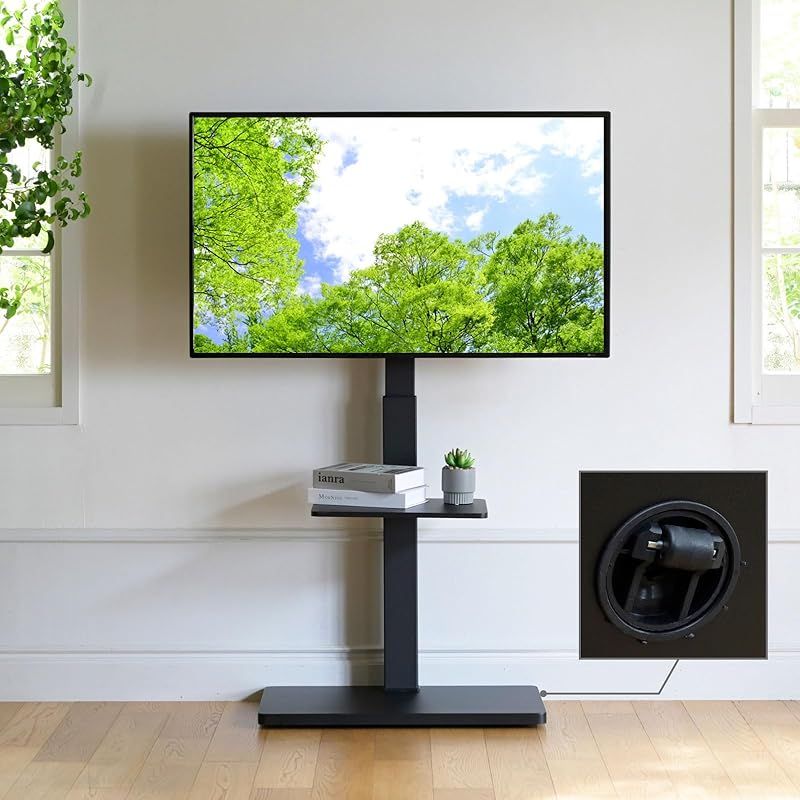 山善(YAMAZEN) テレビスタンド 壁寄せテレビスタンド 棚付き