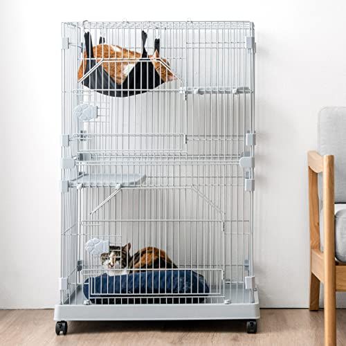 タンスのゲン 猫ケージ 販売 2段 幅69×奥行48×高さ106cm コンパクト