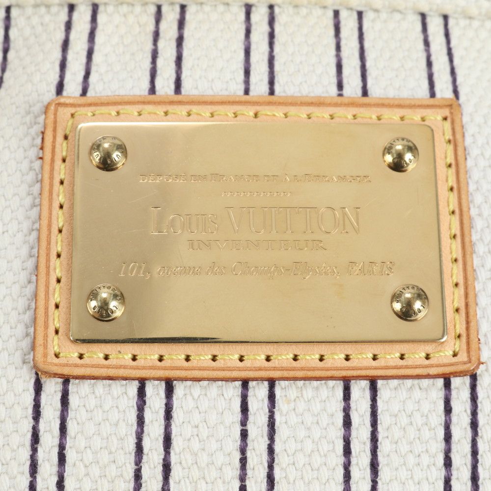 新品同様 ルイヴィトン アンティグア ポーチ ネイビーストライプ