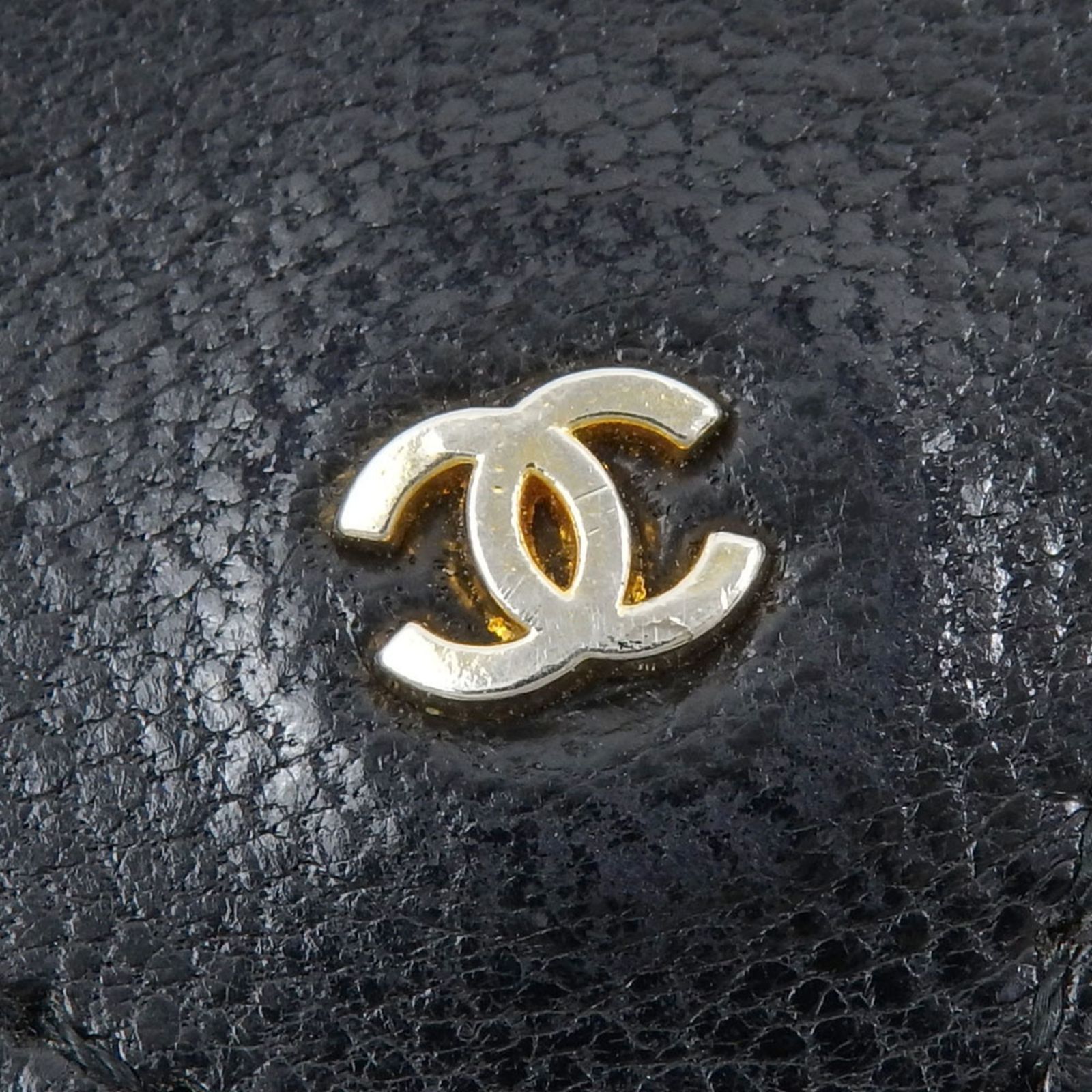 シャネル ビコローレ マトラッセ ラムスキン 二つ折り 財布 ココマーク