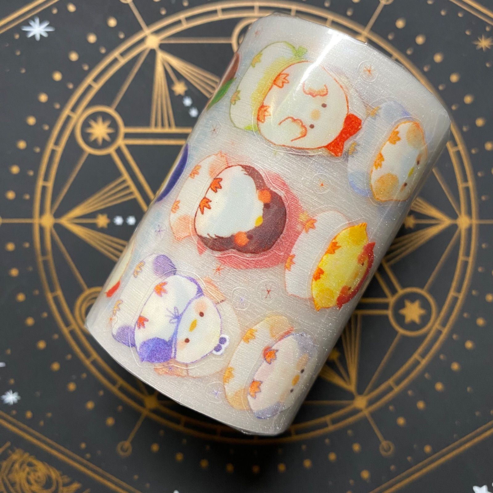 8815】海外 マステ 5m巻売り PETラメ加工カッティング秋の果実 木棉