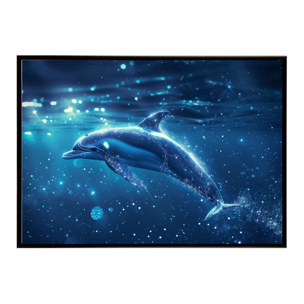 B2サイズ（約51x73cm）】【lh-poster-5965】イルカ 海 ブルー