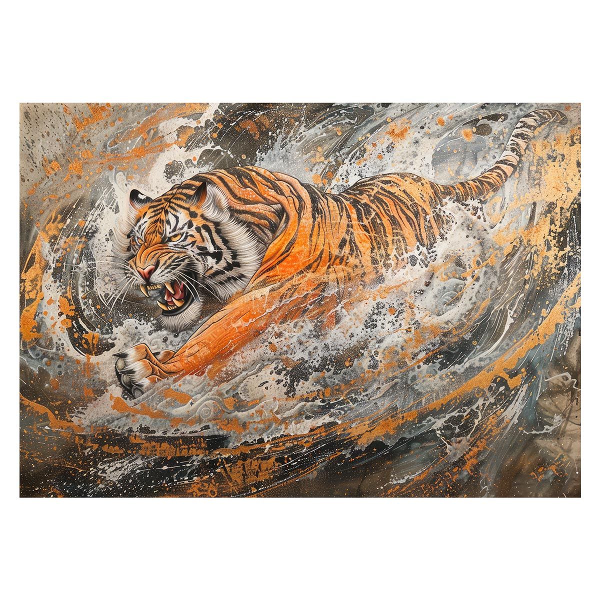 B2サイズ（約51x73cm）】【lh-poster-4060】虎 トラ タイガー 猛虎