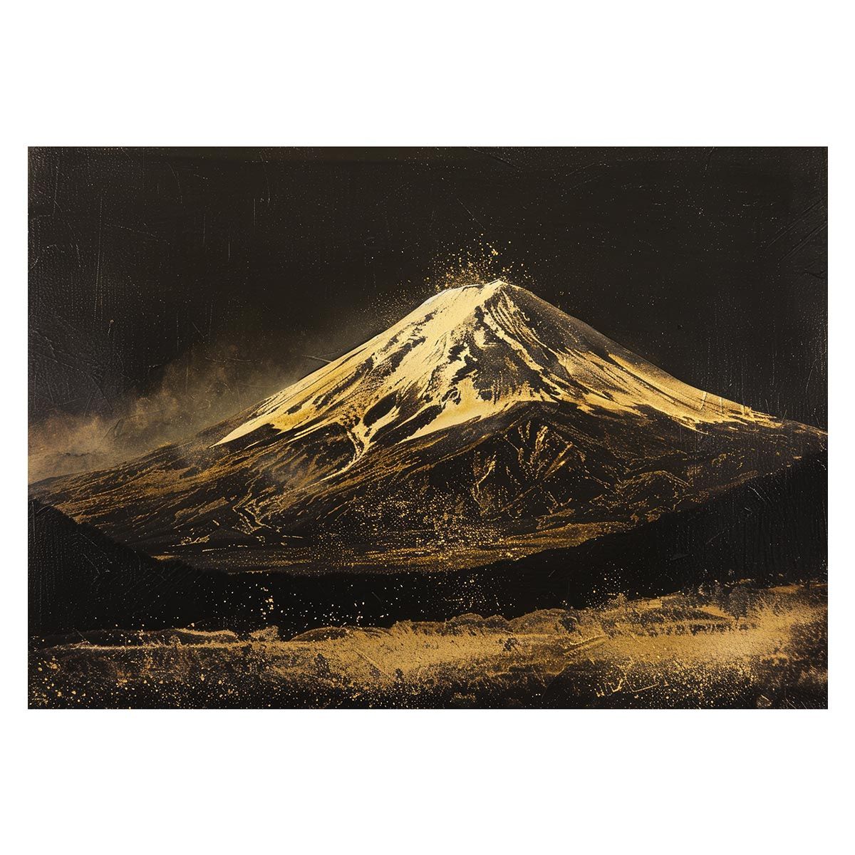 B2サイズ（約51x73cm）】【lh-poster-4220】和風 金の富士 金運