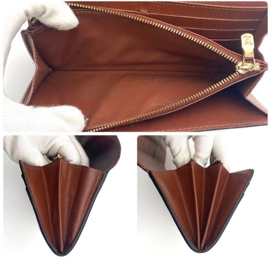 ルイヴィトン 本物 モノグラム ポルトフォイユ サラ 二つ折り財布