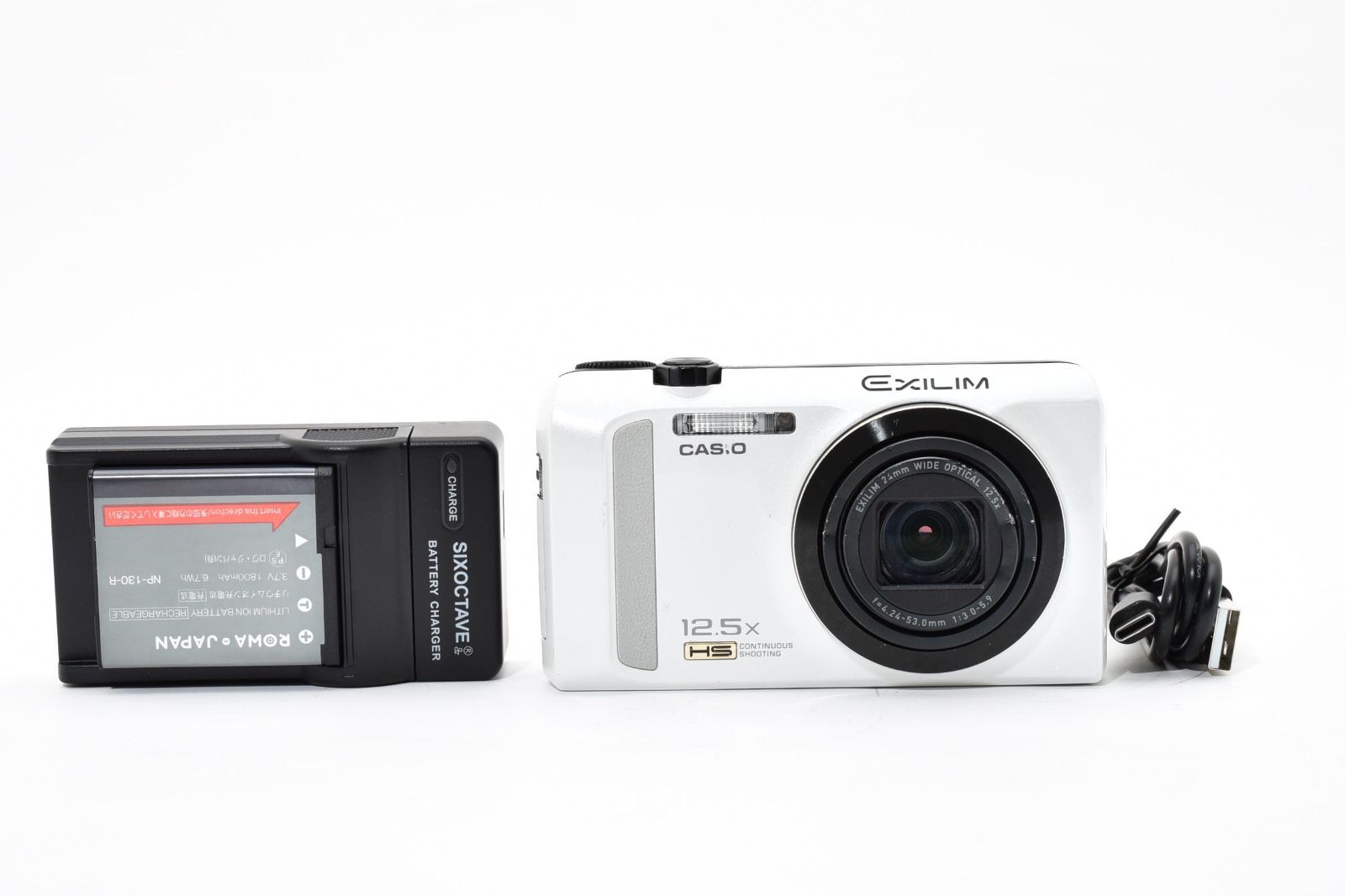 ☆【美品】CASIO EX-ZR200 ホワイト カシオ CASIO Exilim EX-ZR200