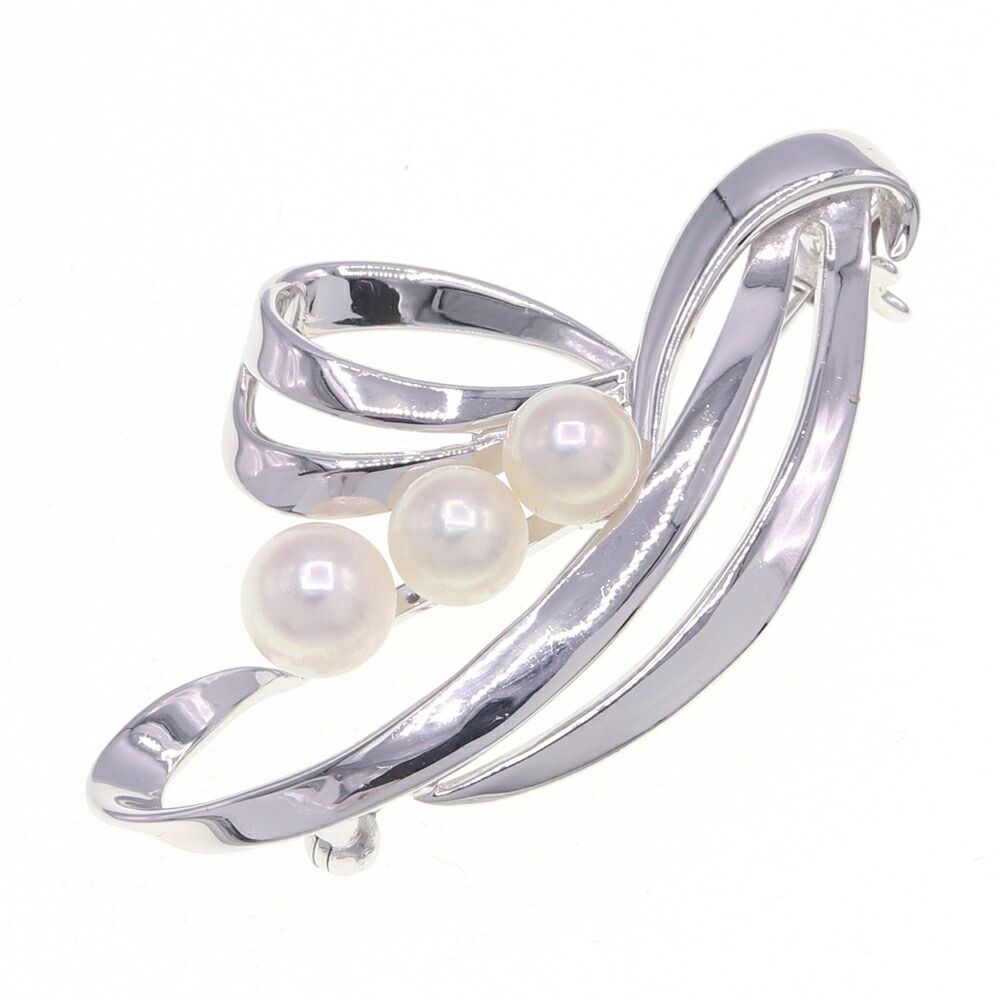 コレクション ミキモト ブローチ パール □S刻印 シルバー MIKIMOTO