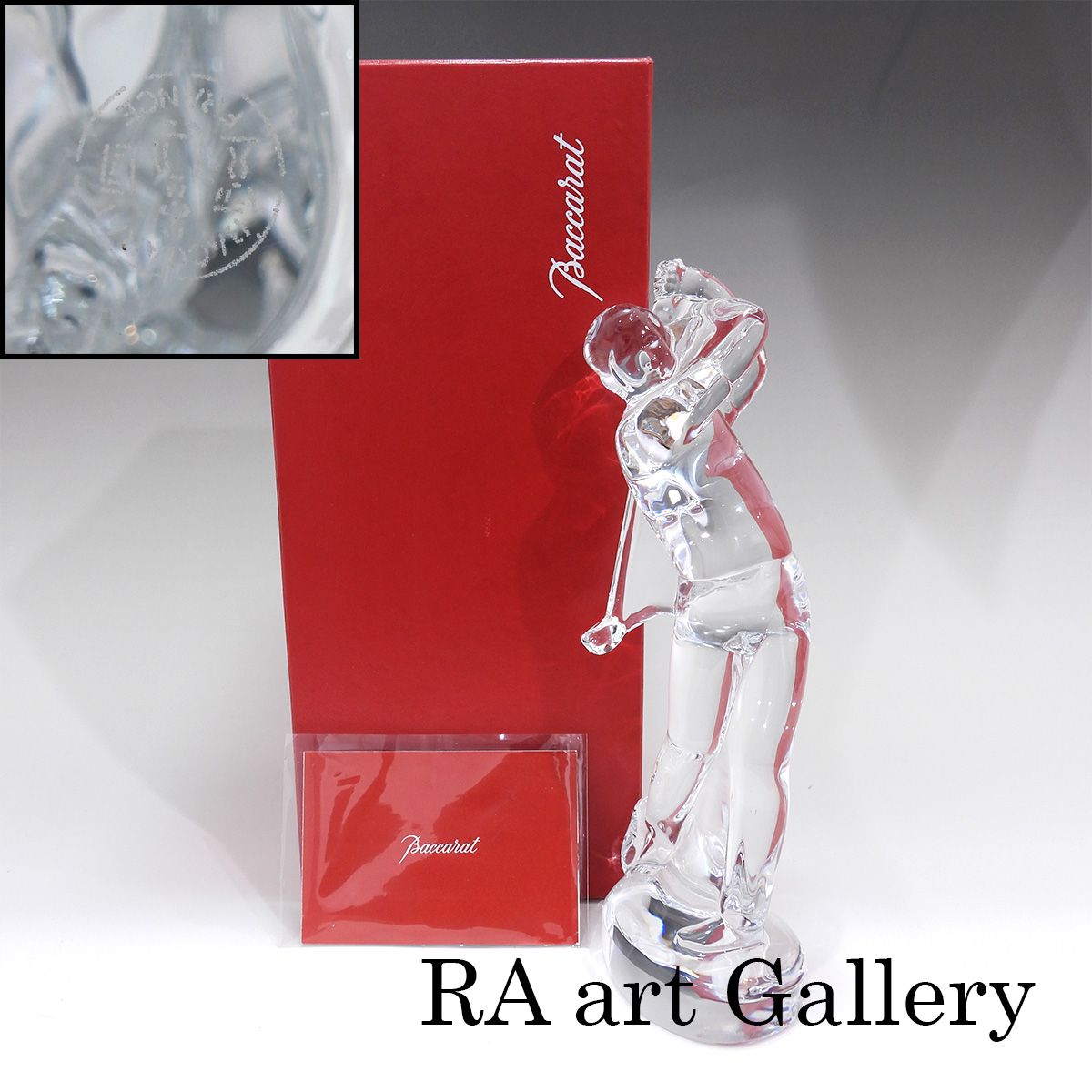 バカラ☆クリスタルガラス ゴルフ オブジェ バカラ☆クリスタルガラス