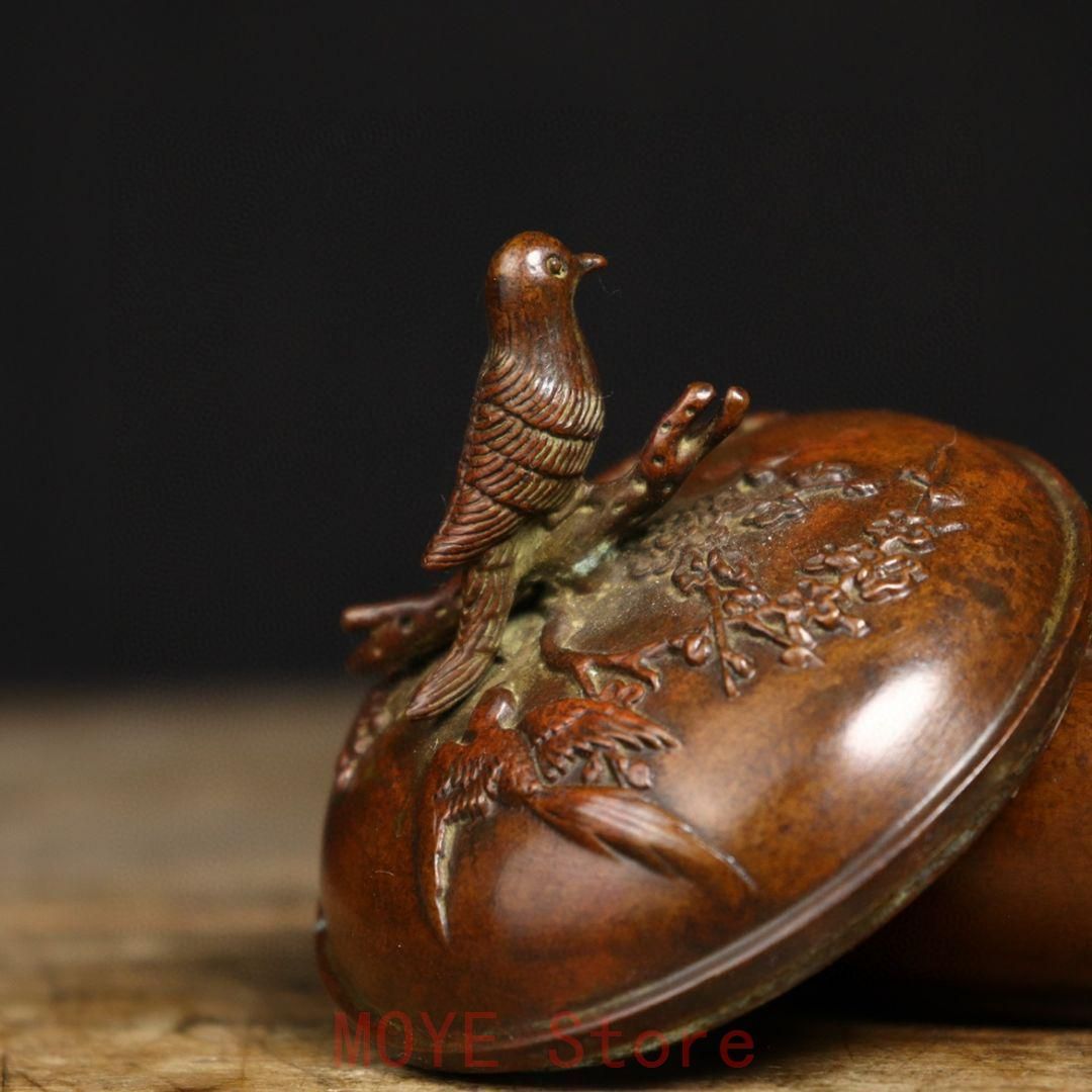 蘇工 純銅 カササギ 香炉 灰皿 装飾品 工芸品 美術品 置物gy1216 購入