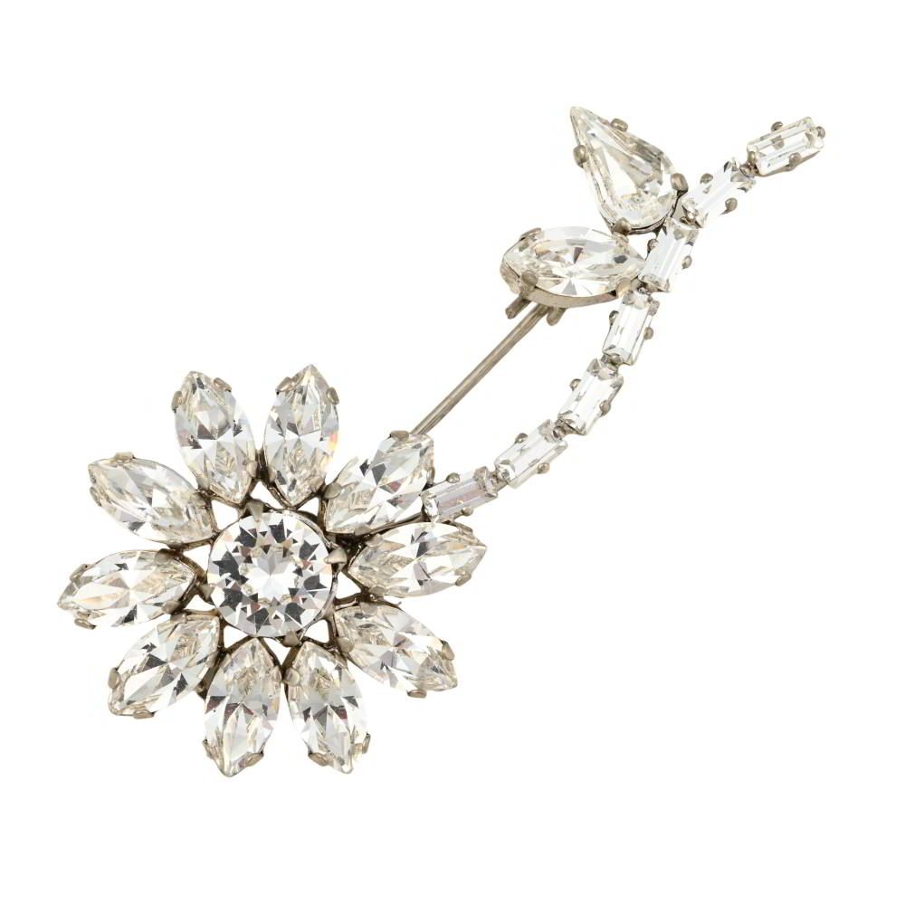 Rene フラワー モチーフ 人気 ラインストーン ブローチ Rene´/ルネ