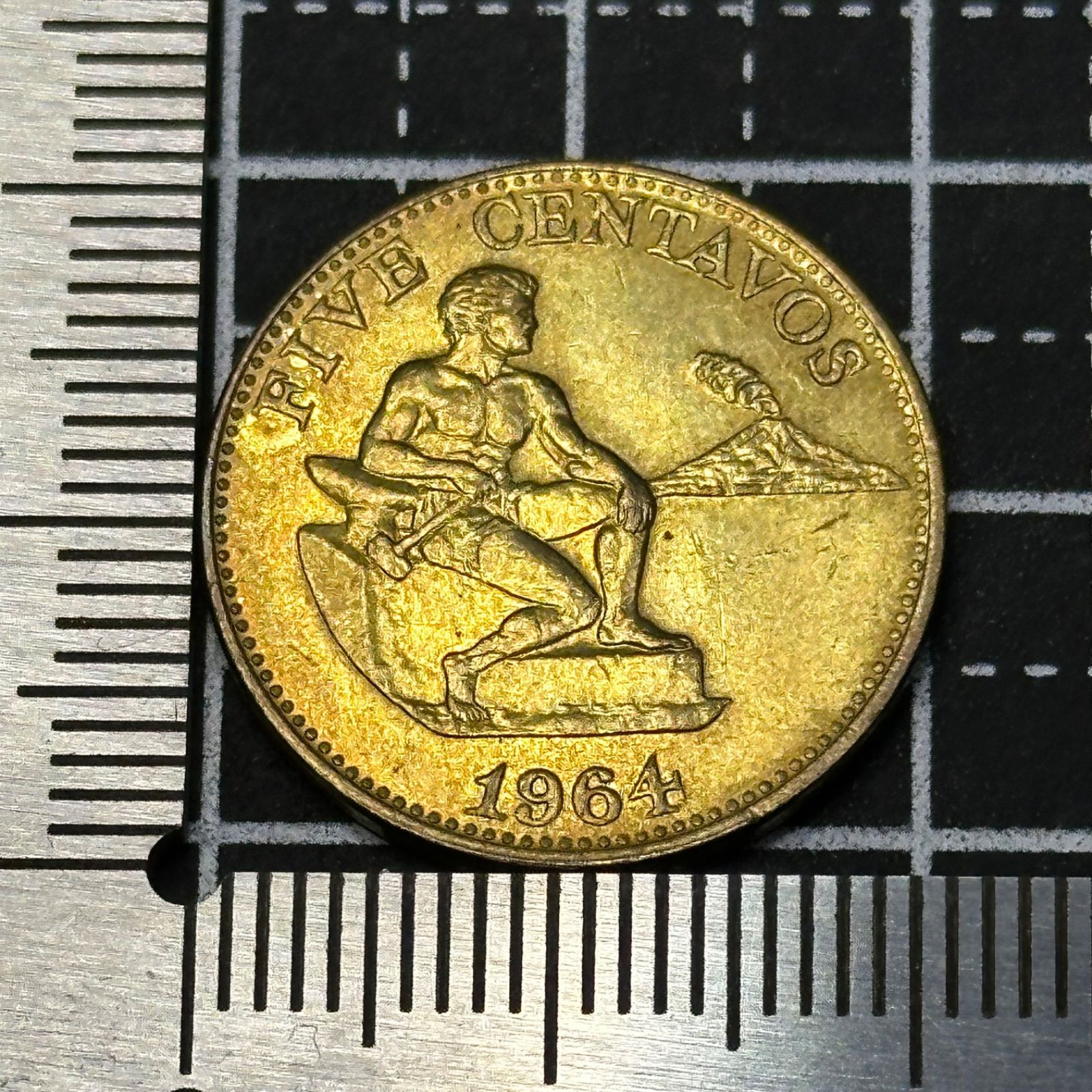1927年フィリピンのクリオン島ハンセン病コロニー5センタボス硬貨（大