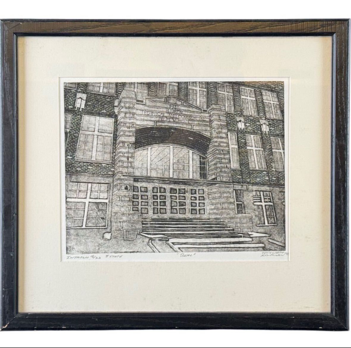 真作】版画 作者不詳 サイン有 銅版画 漁夫の砦 ハンガリー 名品 T194 真