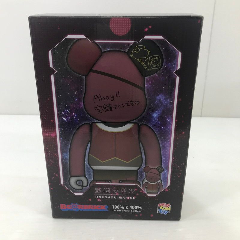 新品 ベアブリック 宝鐘マリン 100％ ＆ 400％ コラボ グッズ hololive