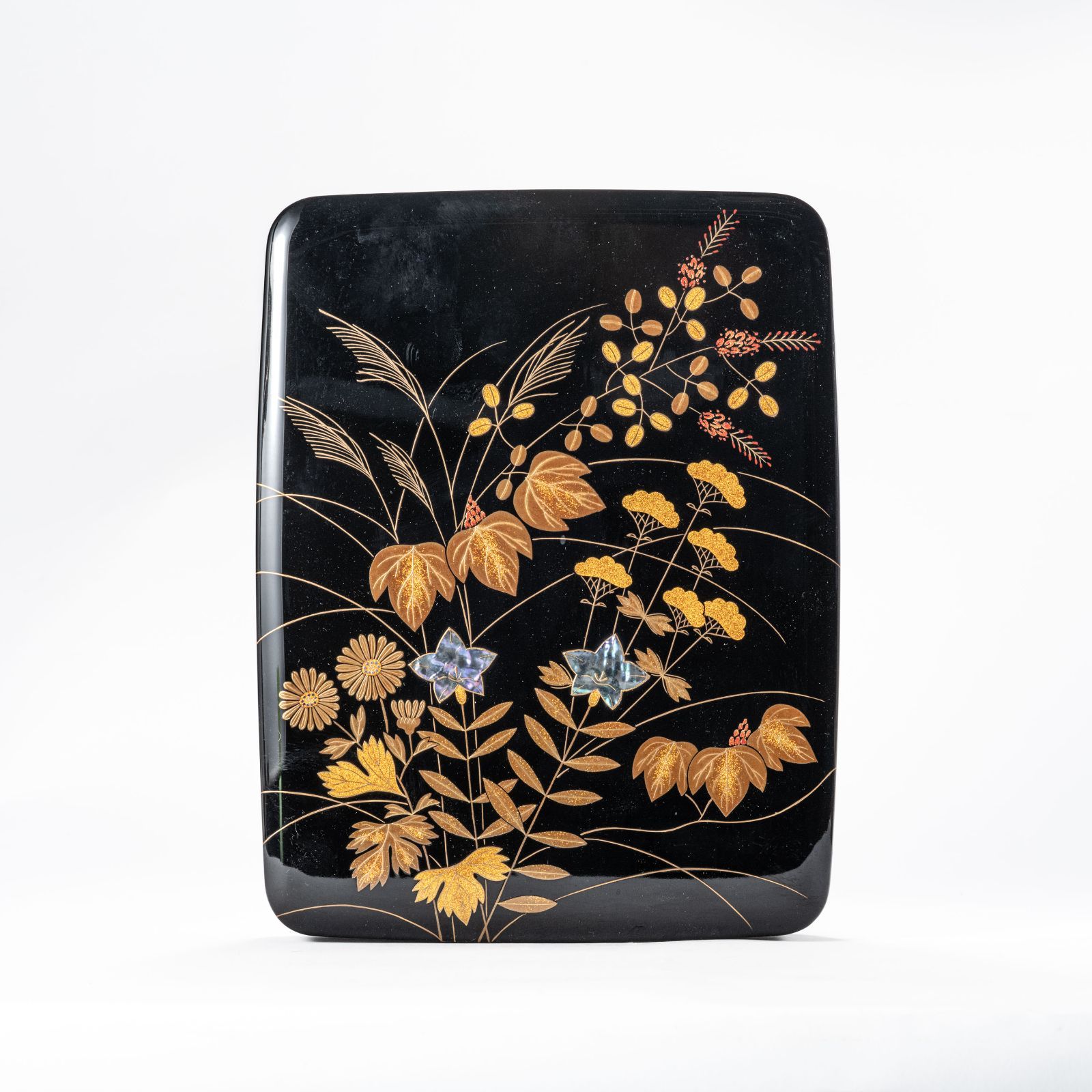 最高級】輪島塗 蒔絵 硯箱 二代目 寺尾玉峰 作 共箱 伝統工芸品 書道具