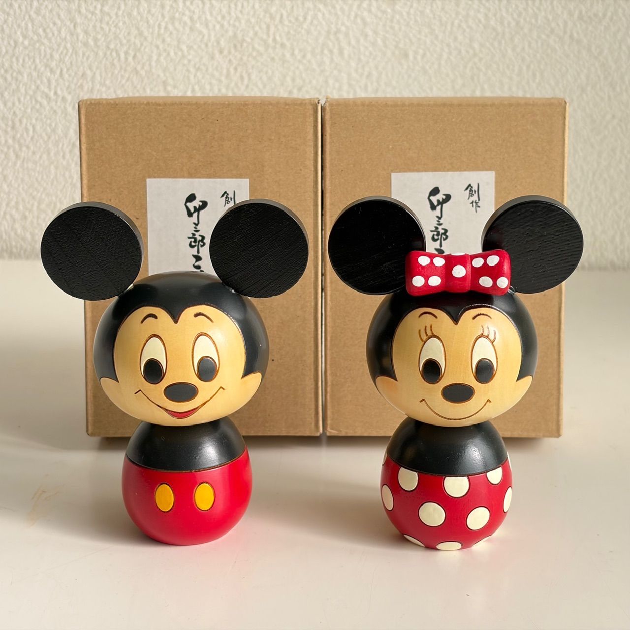 美品】卯三郎こけし ディズニー公式コラボ ミッキー＆ミニー こけし
