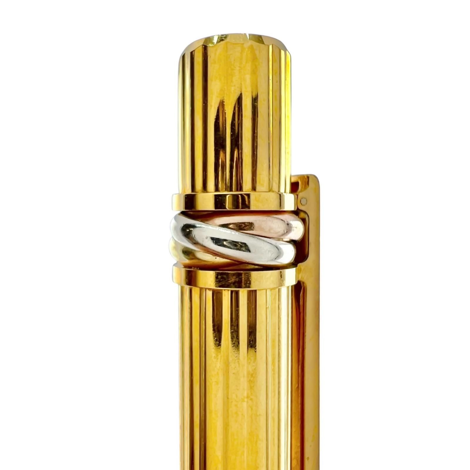 美品△Cartier カルティエ トリニティ ドゥ カルティエ ストライプ柄