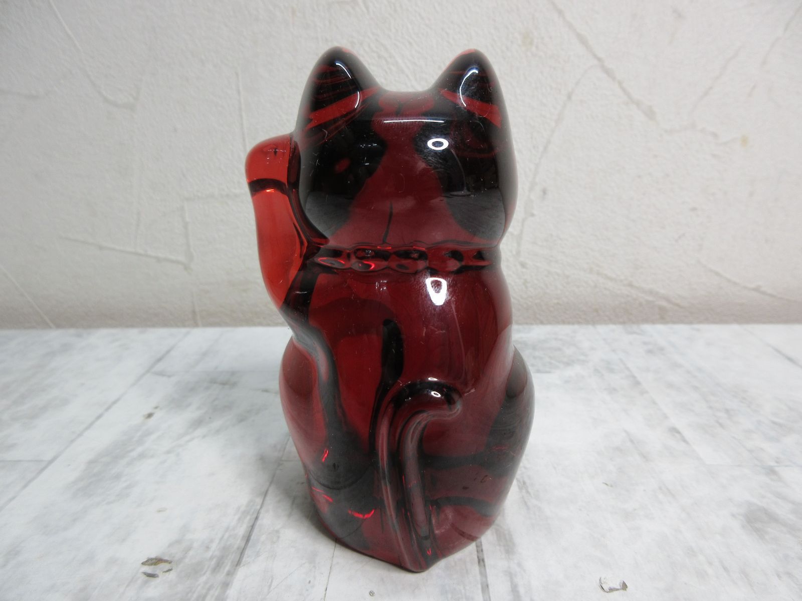 バカラ Baccarat ラッキーキャット 招き猫 赤 レッドオーナメント