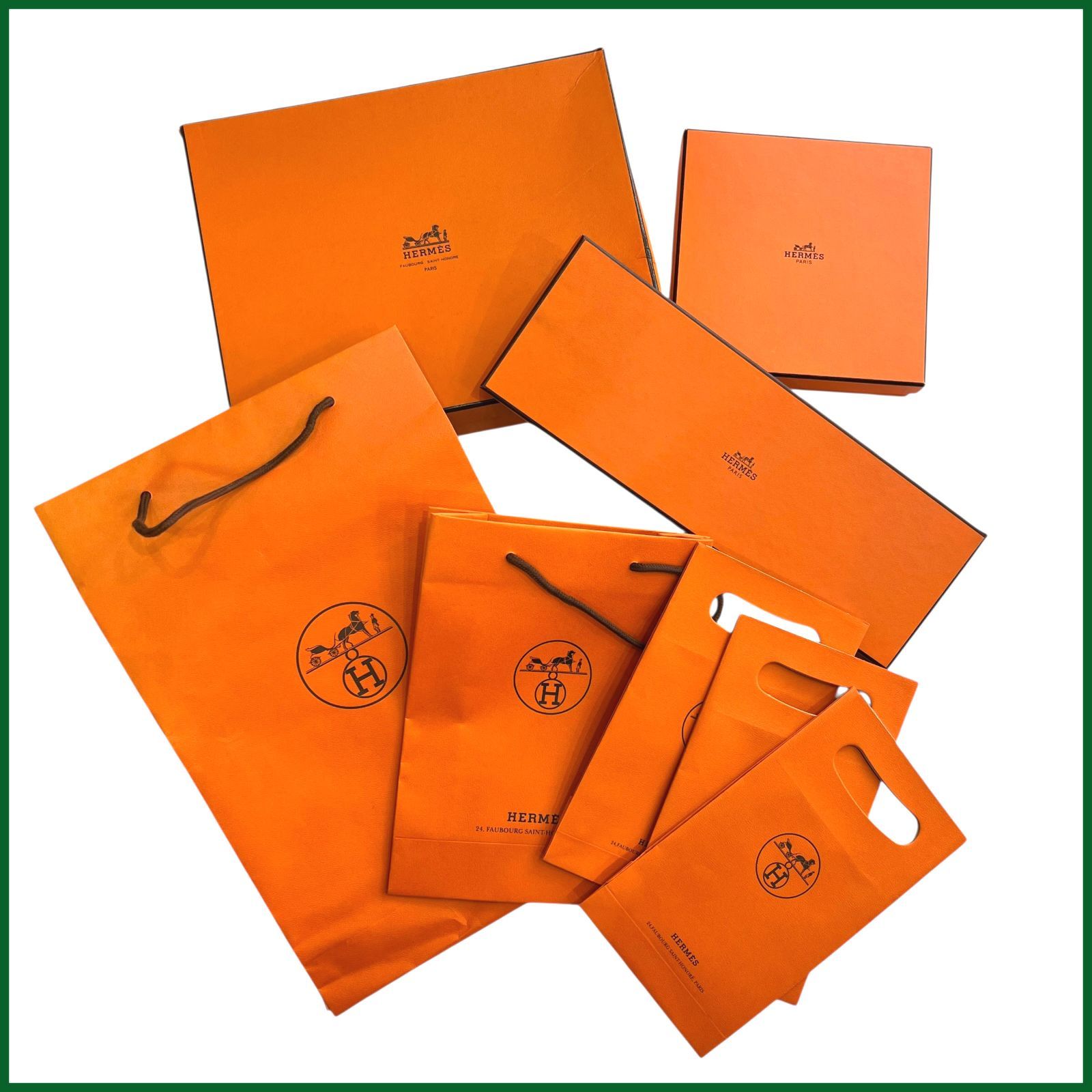 中古傷あり○エルメス/HERMES○ 空箱 ショッパー オレンジボックス