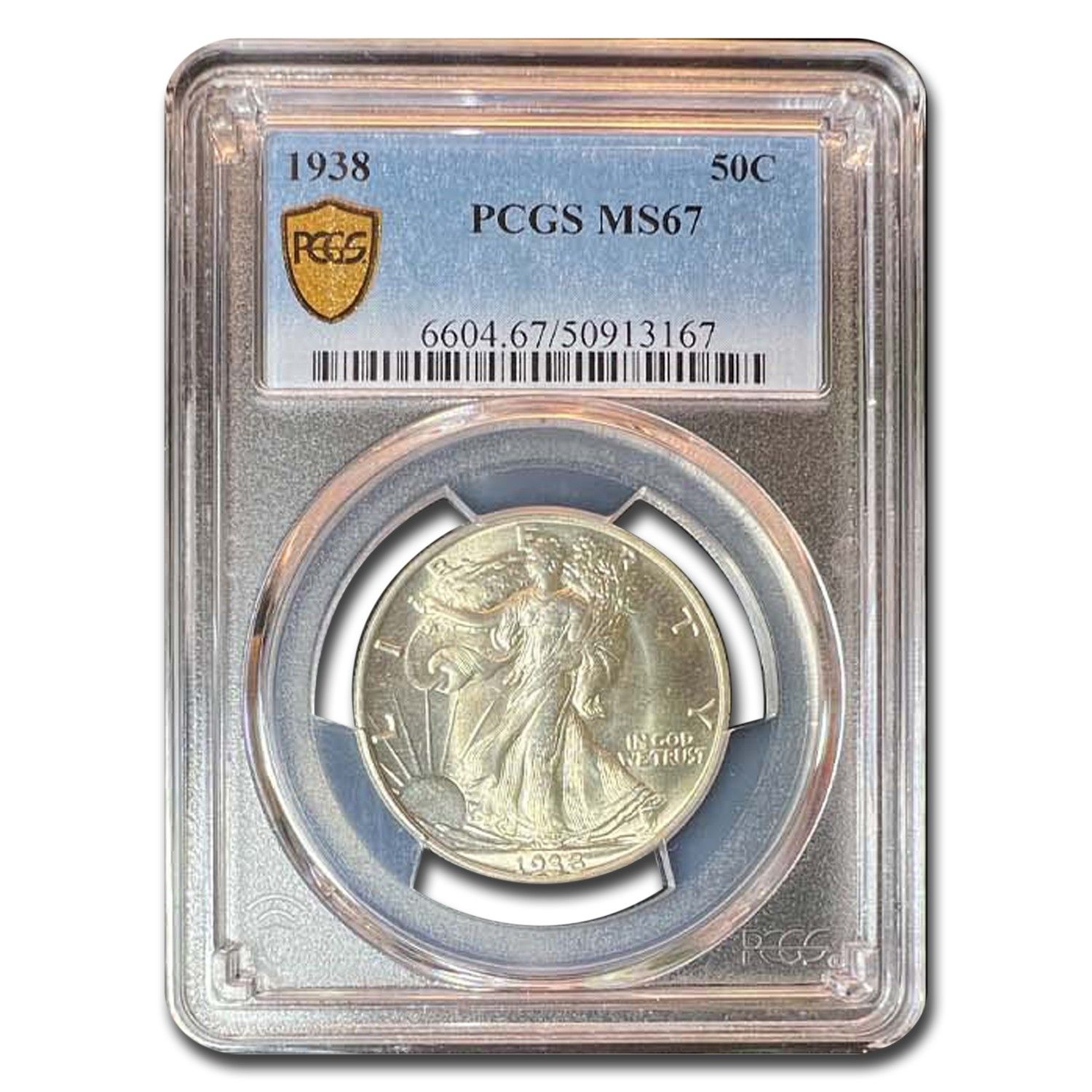 1938年ウォーキング・リバティ・ハーフダラー MS-67 PCGS - メルカリ
