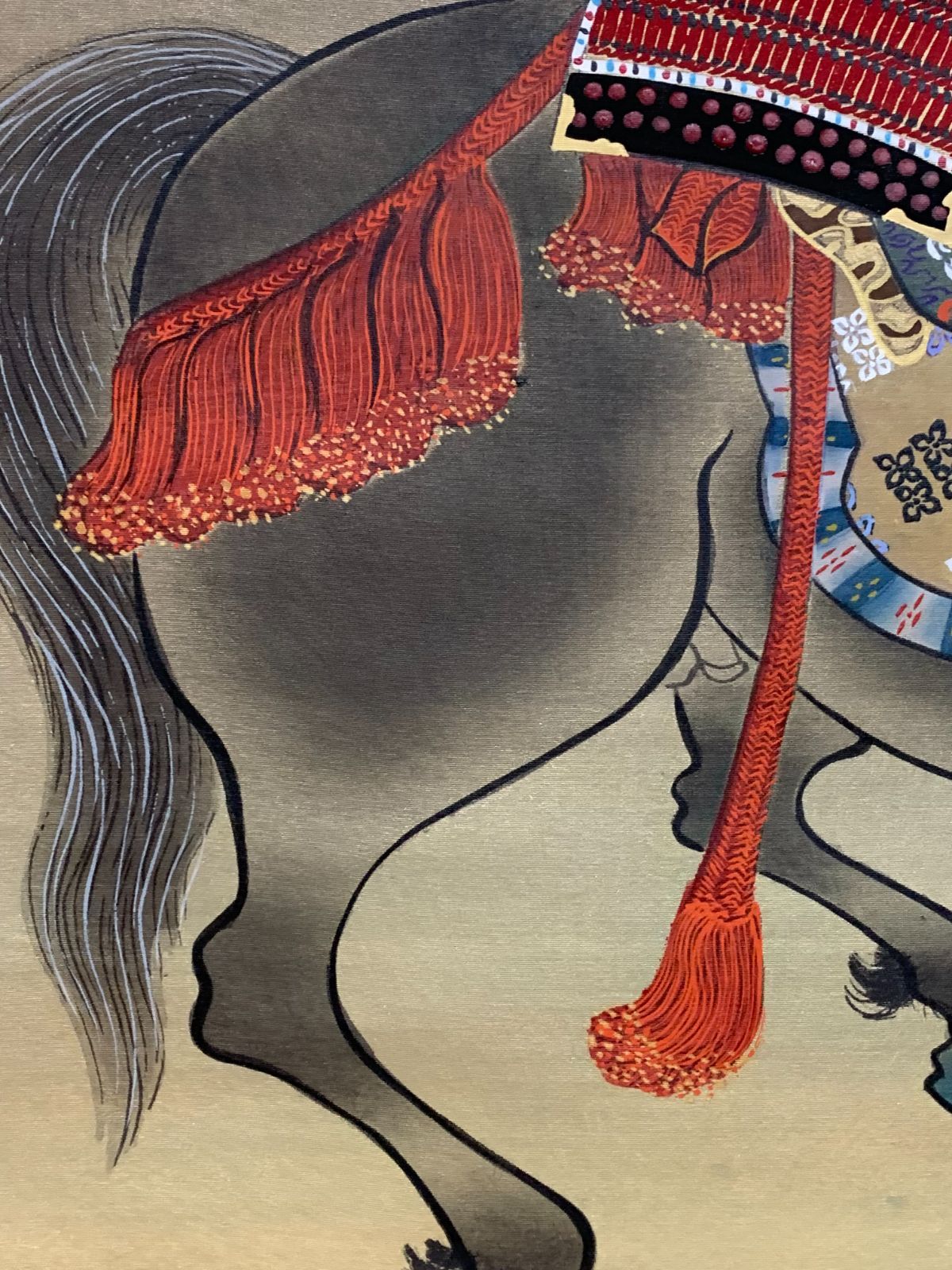 掛け軸】303 国井幸雪「富士武者図」山下松麓師事 岐阜の人 #茶掛