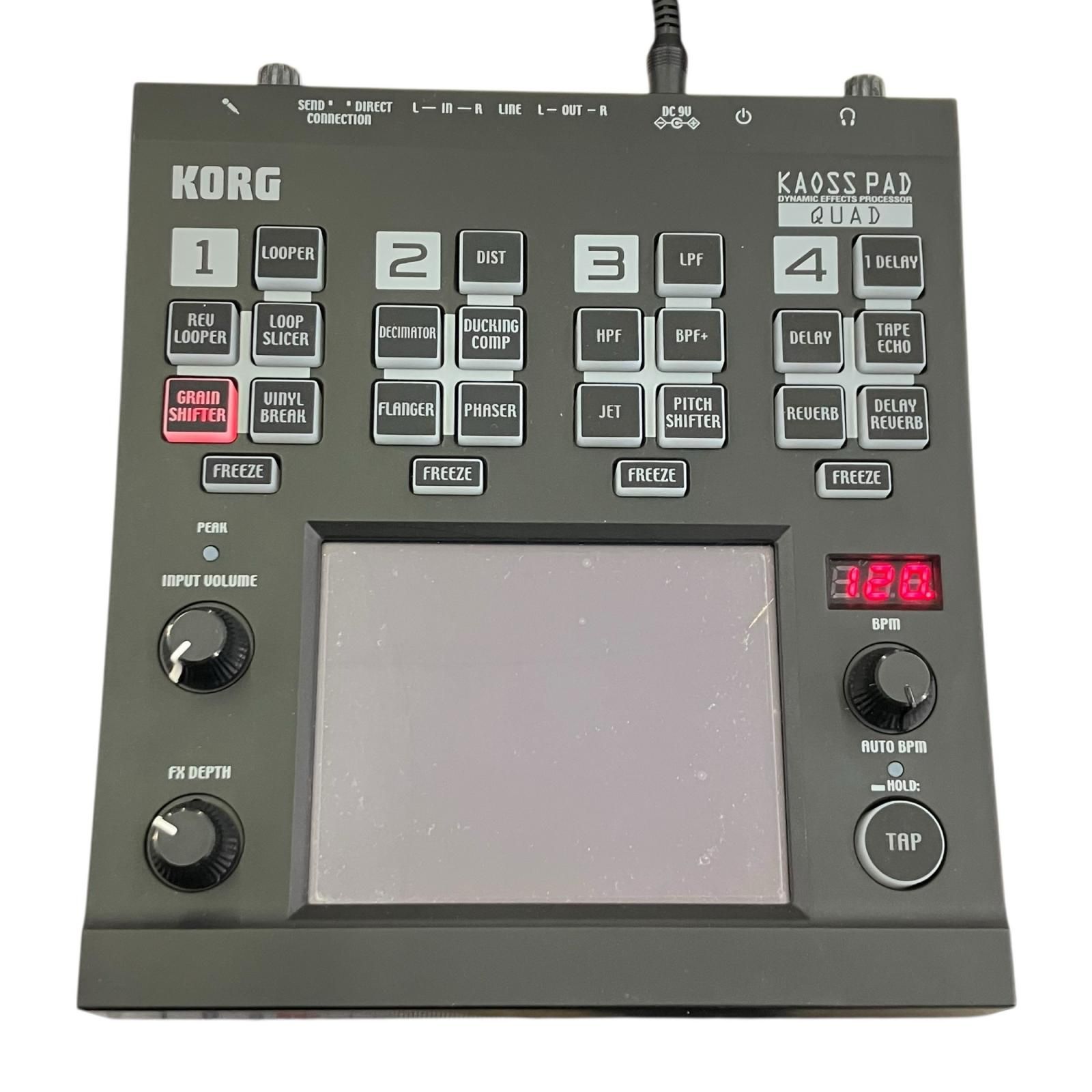 186000 通電確認のみ KORG コルグ KAOSS PAD QUAD 本体 箱入 KP-QUAD