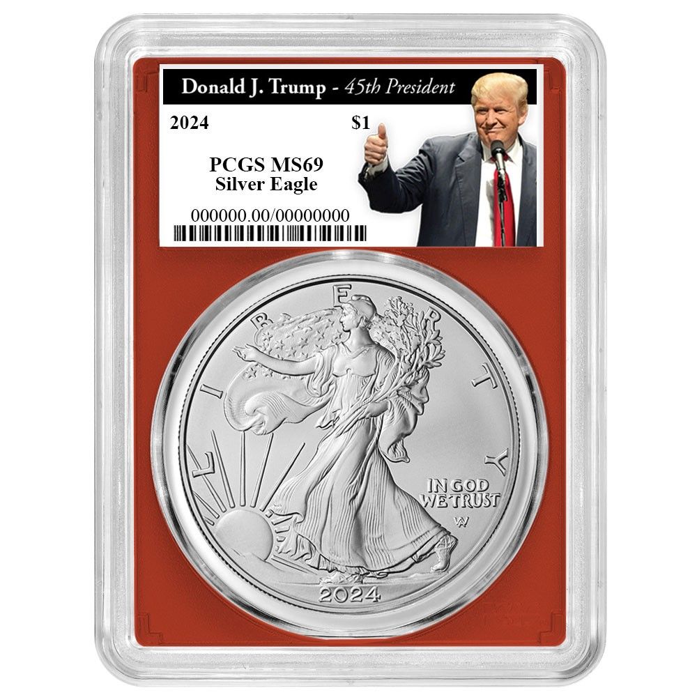 2024年 1ドル アメリカン シルバー イーグル PCGS MS69 トランプ第45代