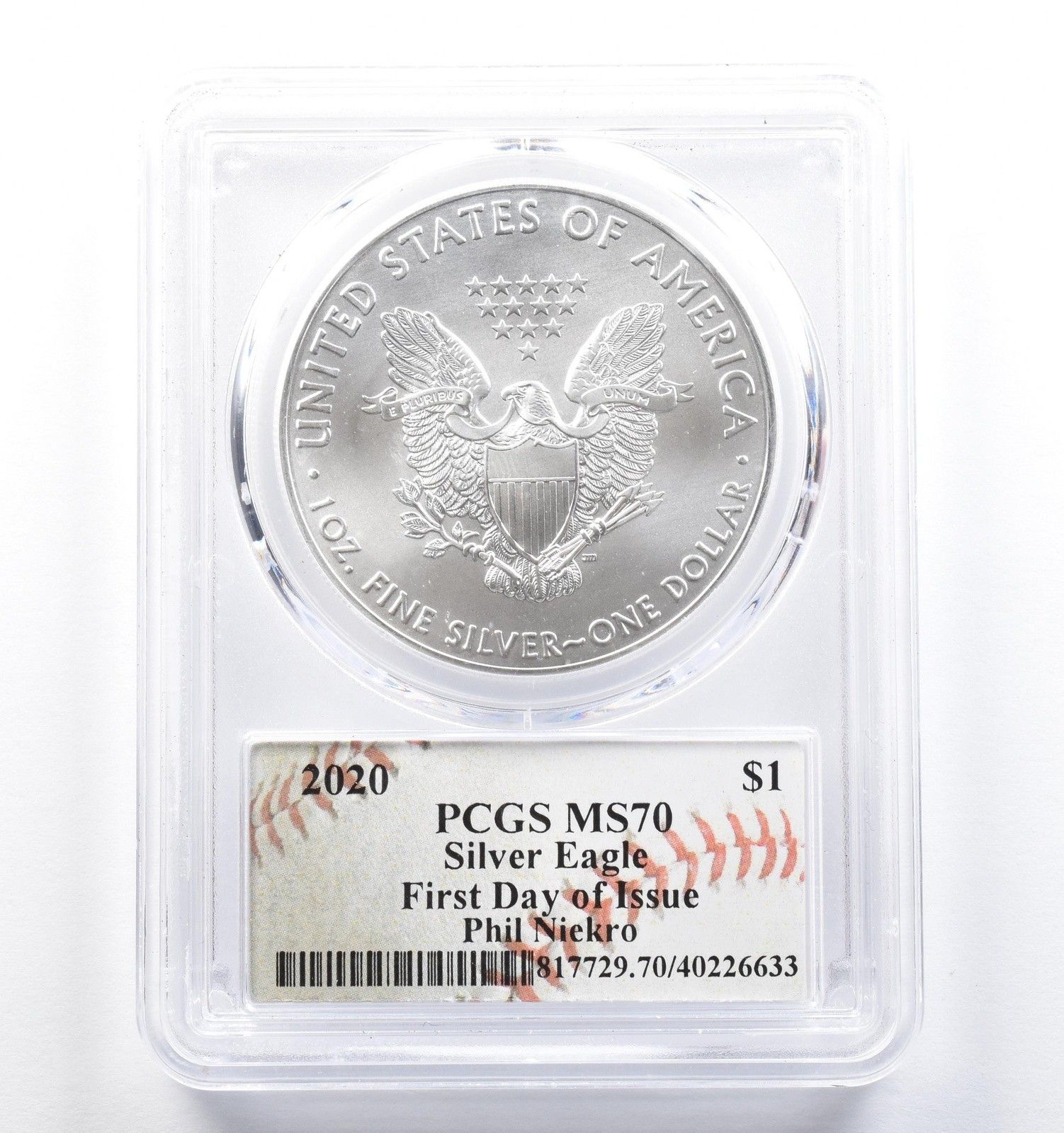 2020年 アメリカン シルバー イーグル フィル・ニークロ FDOI MS70