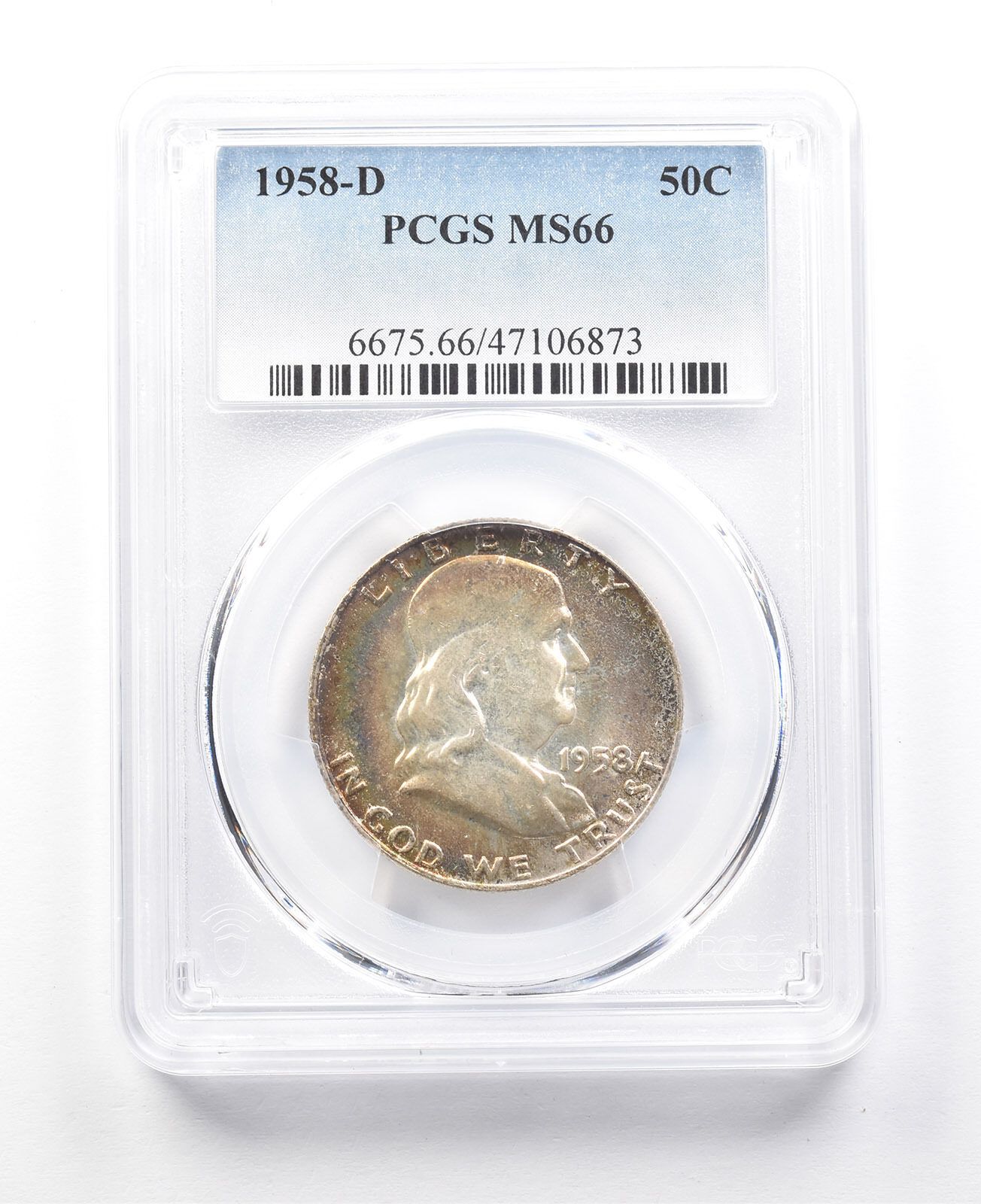 1958-D フランクリン ハーフダラー MS66 PCGS T *3059 - メルカリ