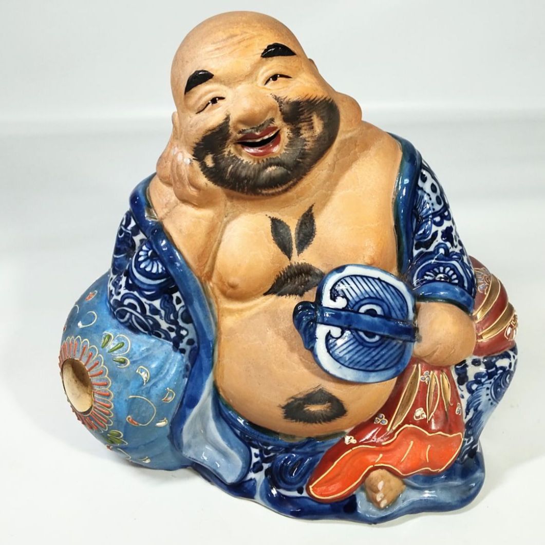 九谷焼 七福神 布袋様 染め付け 縁起物 《NO 01167》 - メルカリ