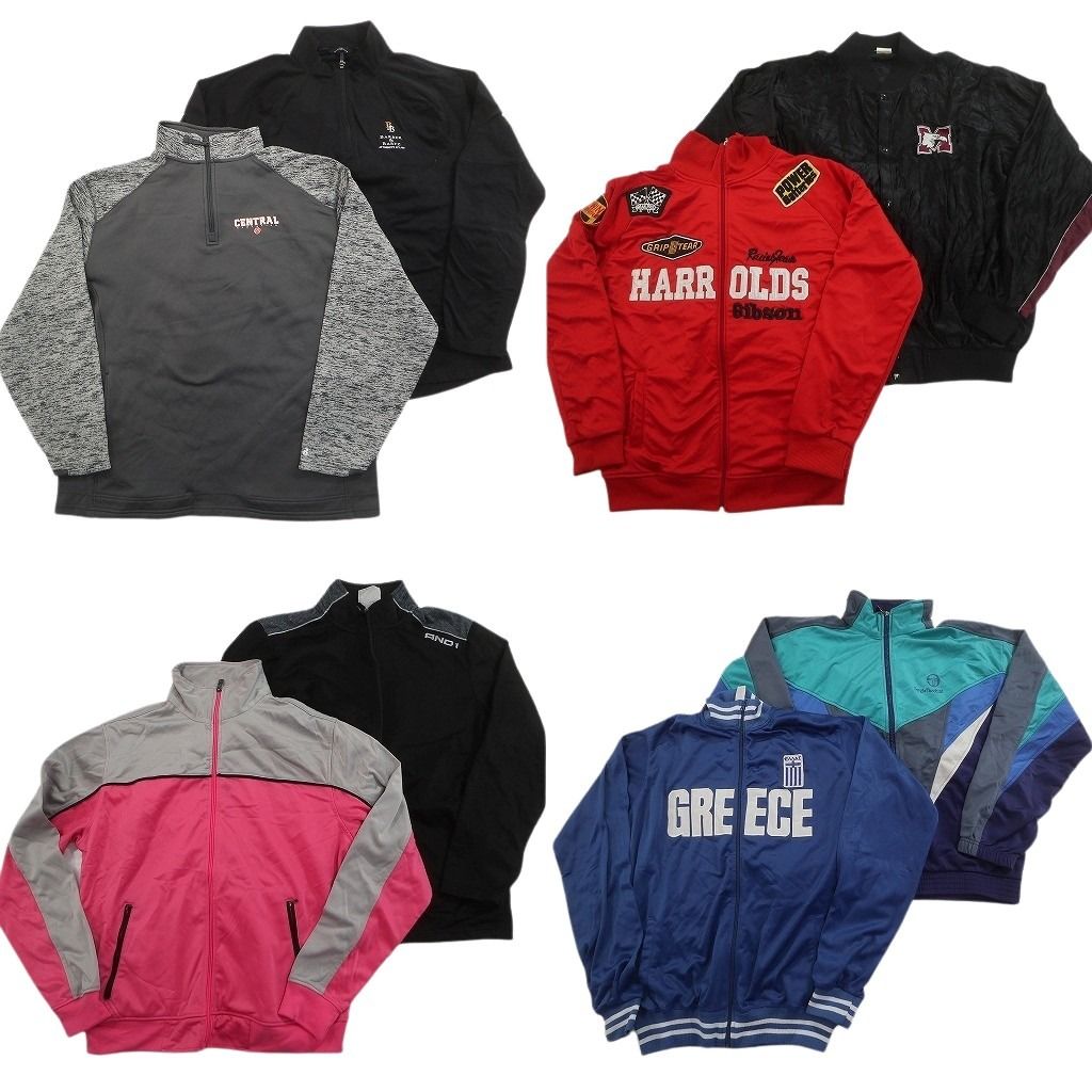 古着卸 まとめ売り ジャージ MIX 8枚セット (メンズ XL ) マルチカラー