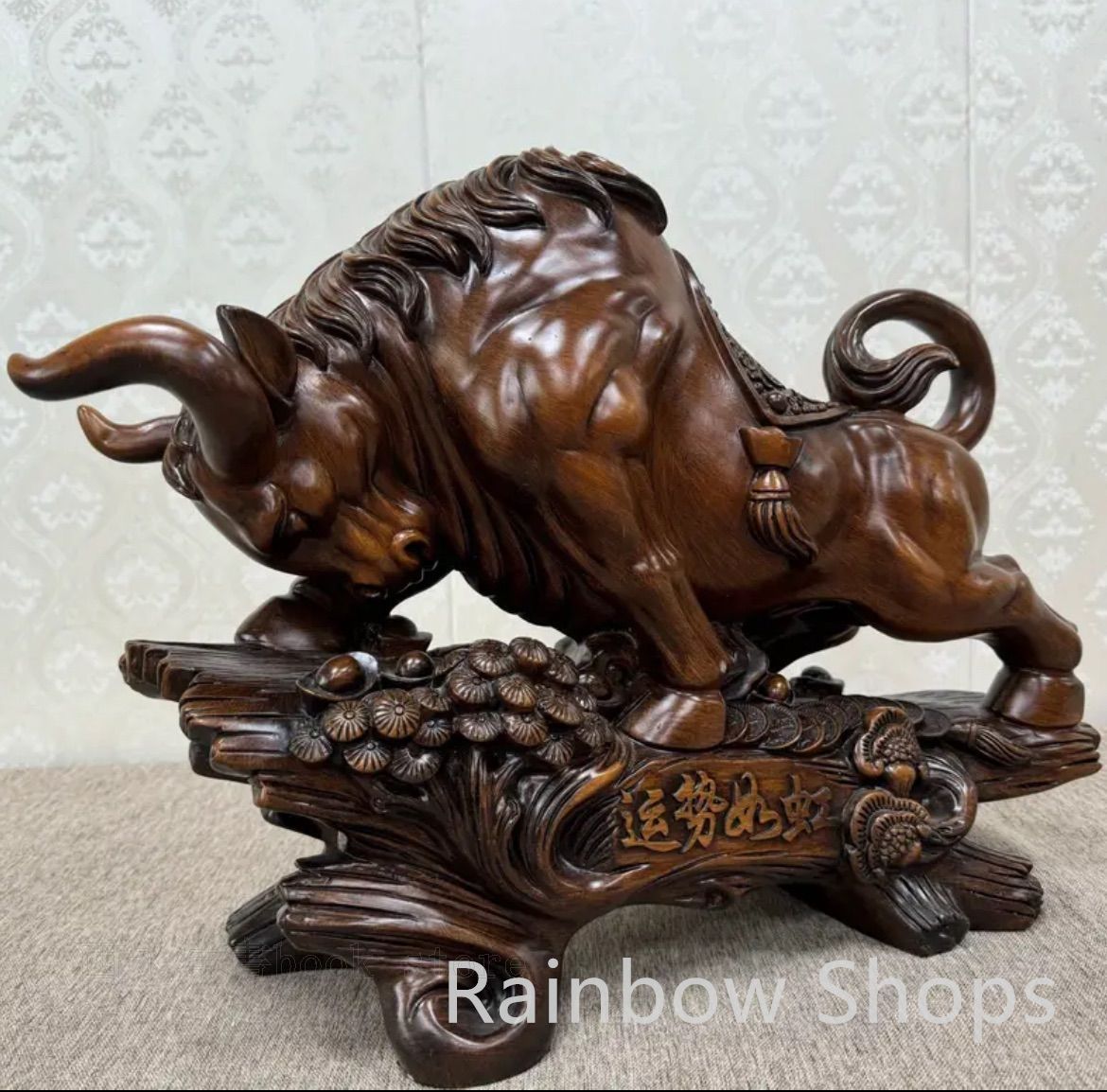 牛の彫像 置物 オーナメント 美術品大型風水グッズ インテリア