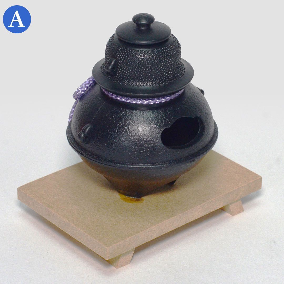 ミニチュア野点セット（小）野点傘・茶釜・茶道具 - メルカリ