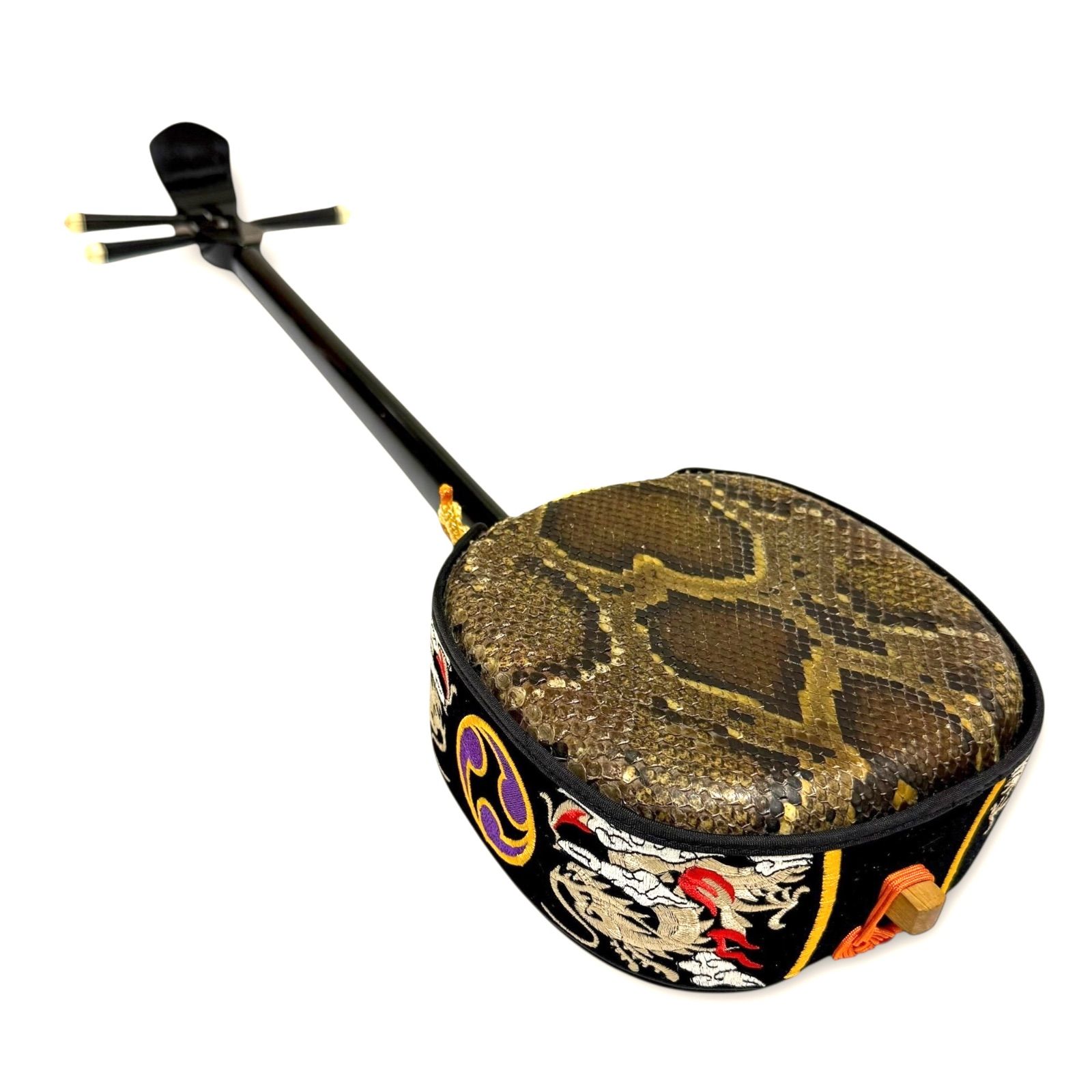 はじめて 沖縄 三線 シンプル セット 基本付属品付き（人工皮・短め約