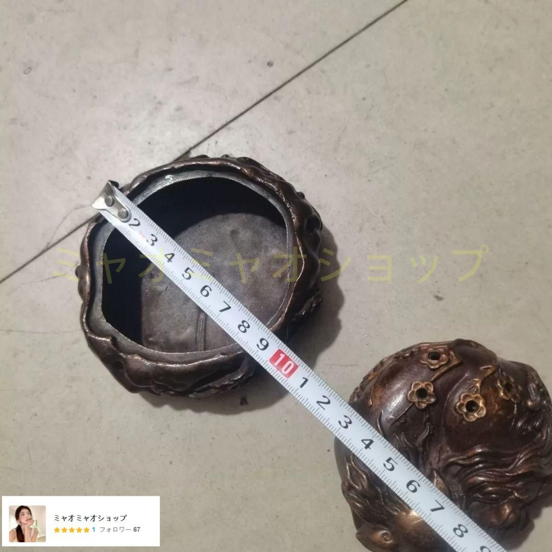 銅製 狐香炉 茶台薫香炉 香道具 工芸品 置物 銅製 狐香炉 茶台薫香炉