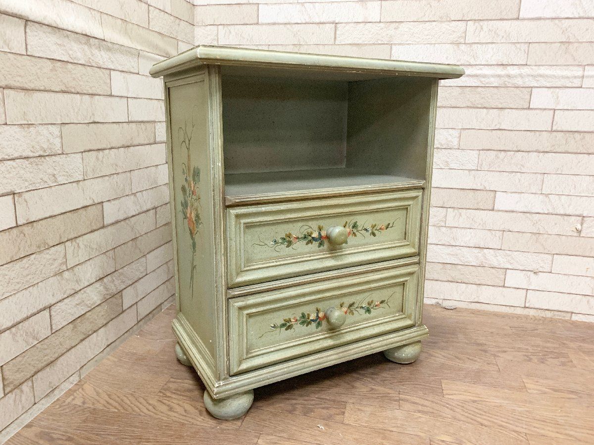 アンティーク】電話台 花台 飾り棚 電話台 花台 FAX台 木製」の人気