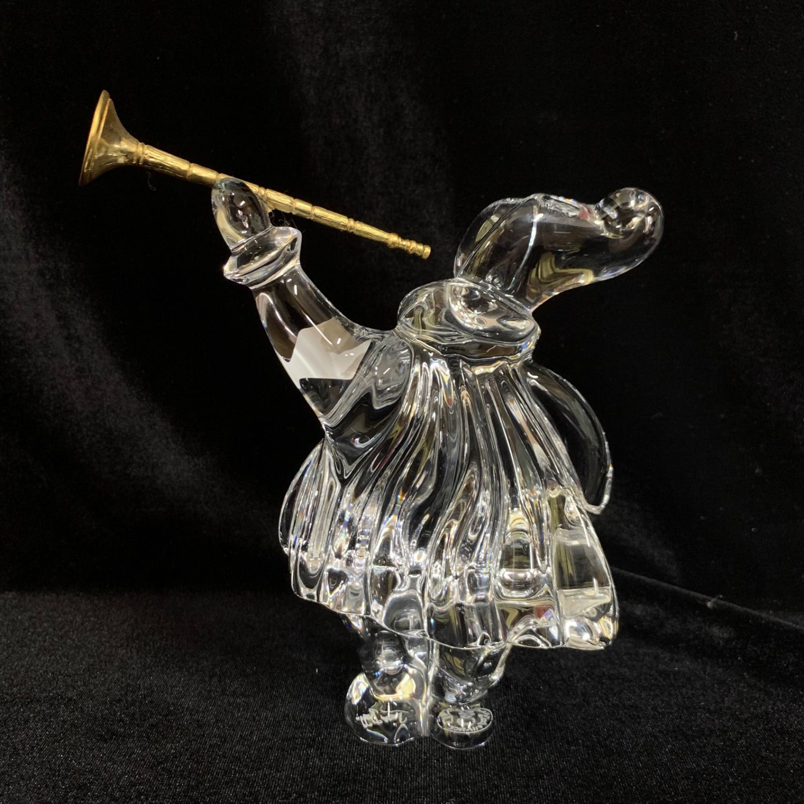 希少 未使用 美品 バカラ 笛吹き ピエロ クリスタル ガラス フィギュア