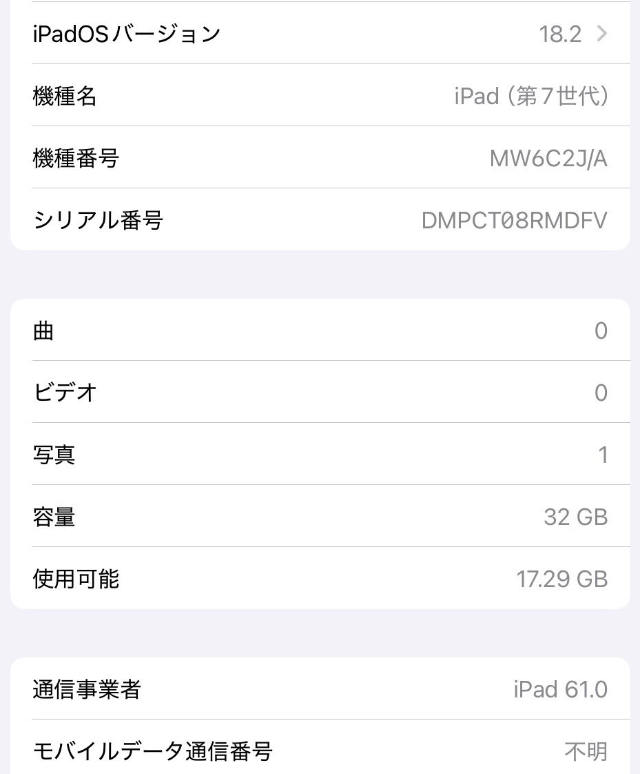 バッテリー最大容量87%】iPad 第7世代 Cellularモデル 割引 Simフリー