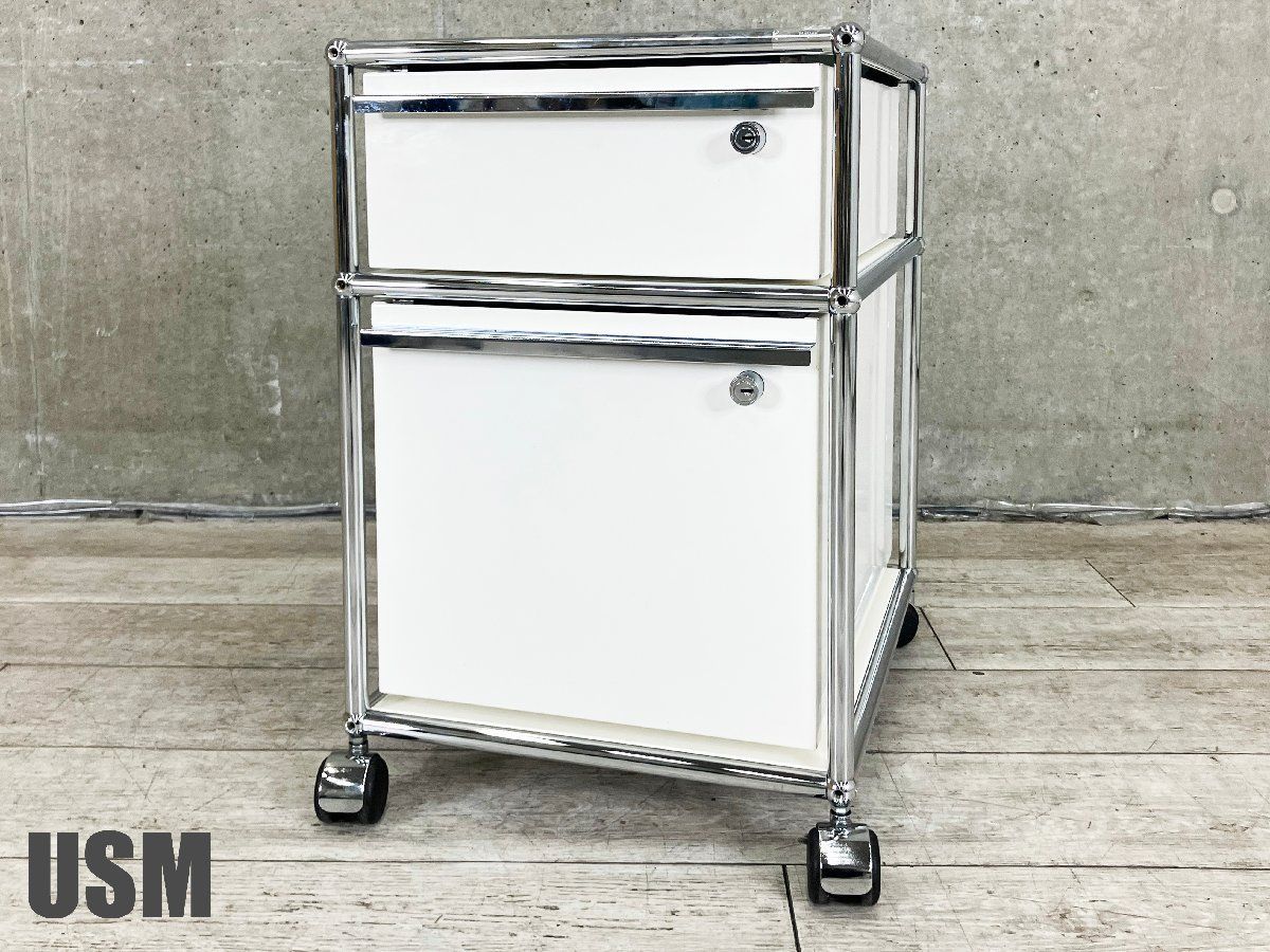 USM ハラー ロールボーイ 2段 キャスター ワゴン ホワイト 3 楽天市場