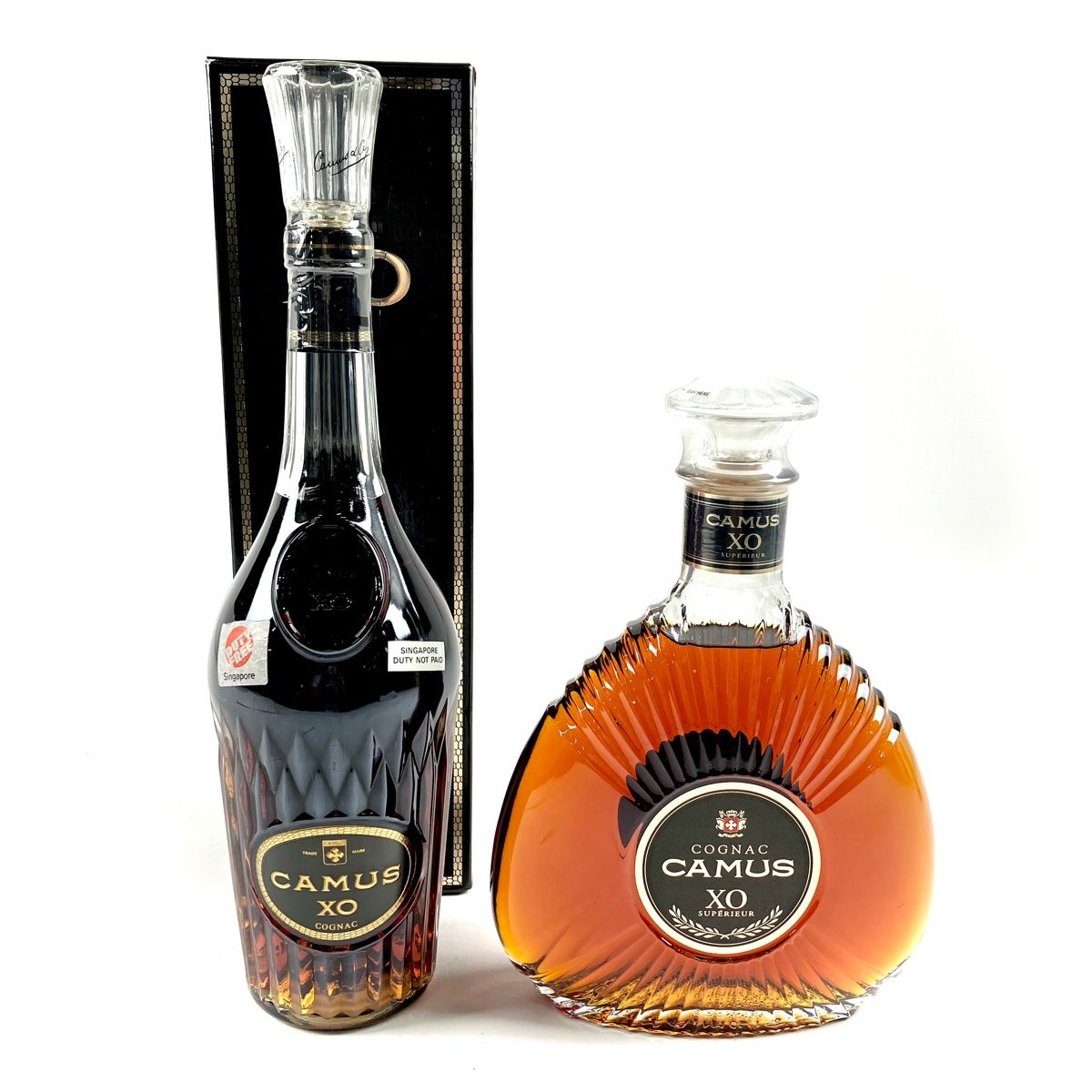 ウイスキー2本セット コニャックカミュ XOハートボトルゴールド