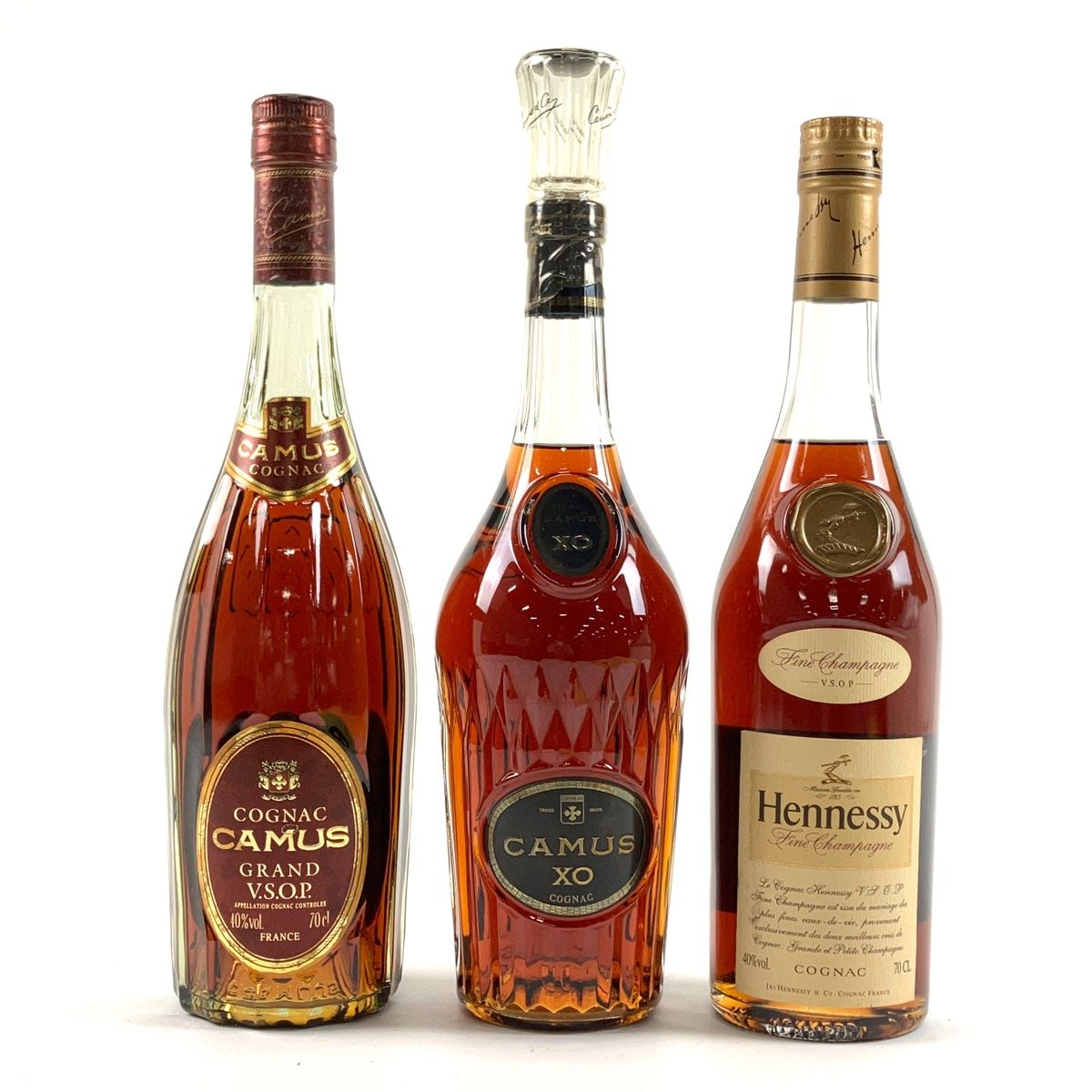3本 カミュ ヘネシー コニャック 700ml ブランデー セット ショップ