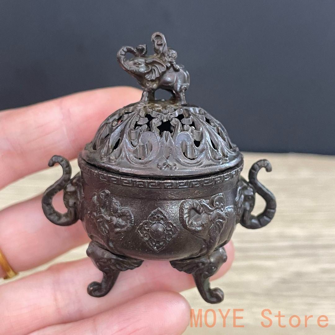 銅製 狐香炉 茶台薫香炉 香道具 工芸品 置物 銅製 狐香炉 茶台薫香炉