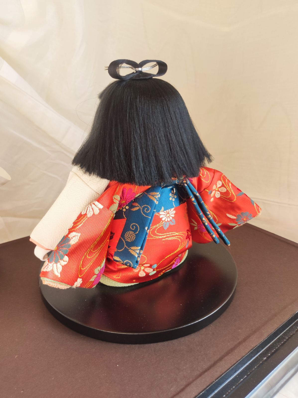 御所人形「雅」 幸一光｜Gosho Doll, Silk Kimono, 節約 桐箱付, H