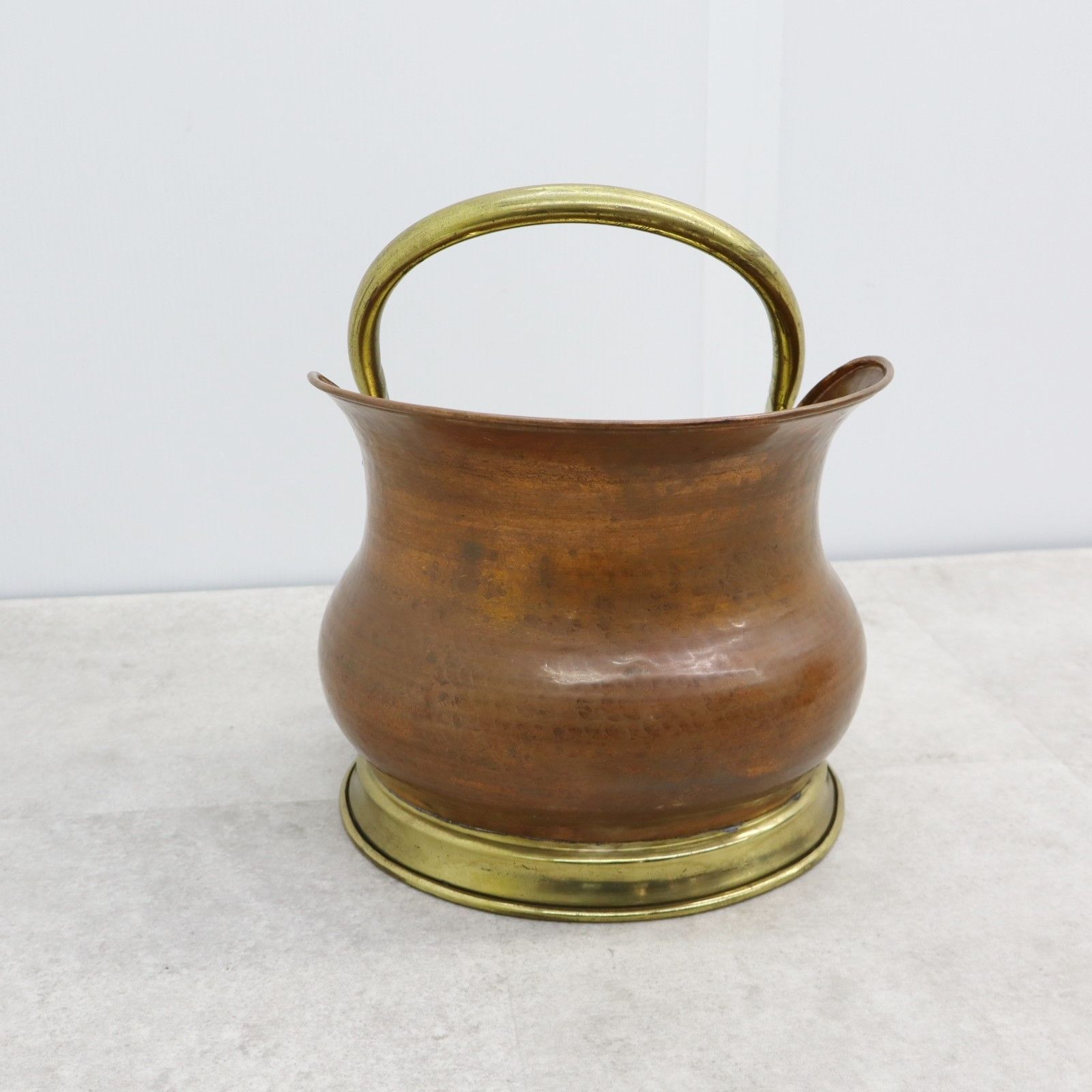 △希少 レア アンティーク イタリア製｜copper Coal bucket 暖炉道具