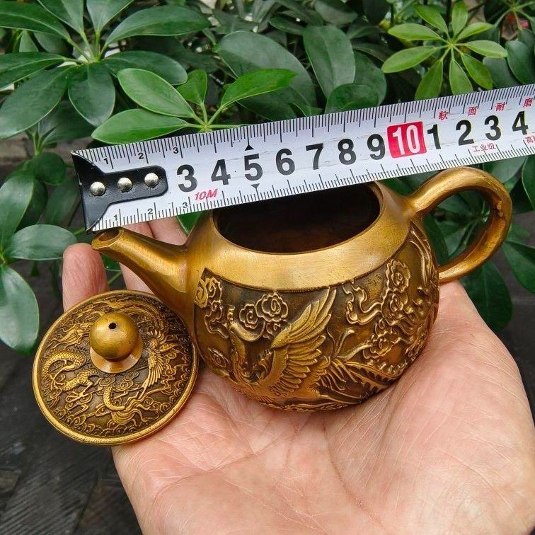 茶壺 双竜匣銅壺 銅器 茶道具 香道具 装飾品 工芸品 美術品 置物