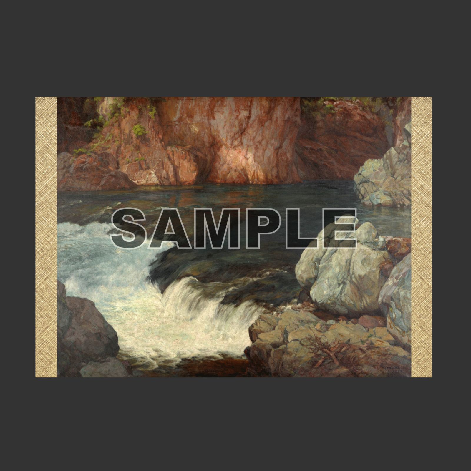 掛け軸 釧雲泉 絹本 希少 南画 山水画 軸装 茶道具 掛軸 です。